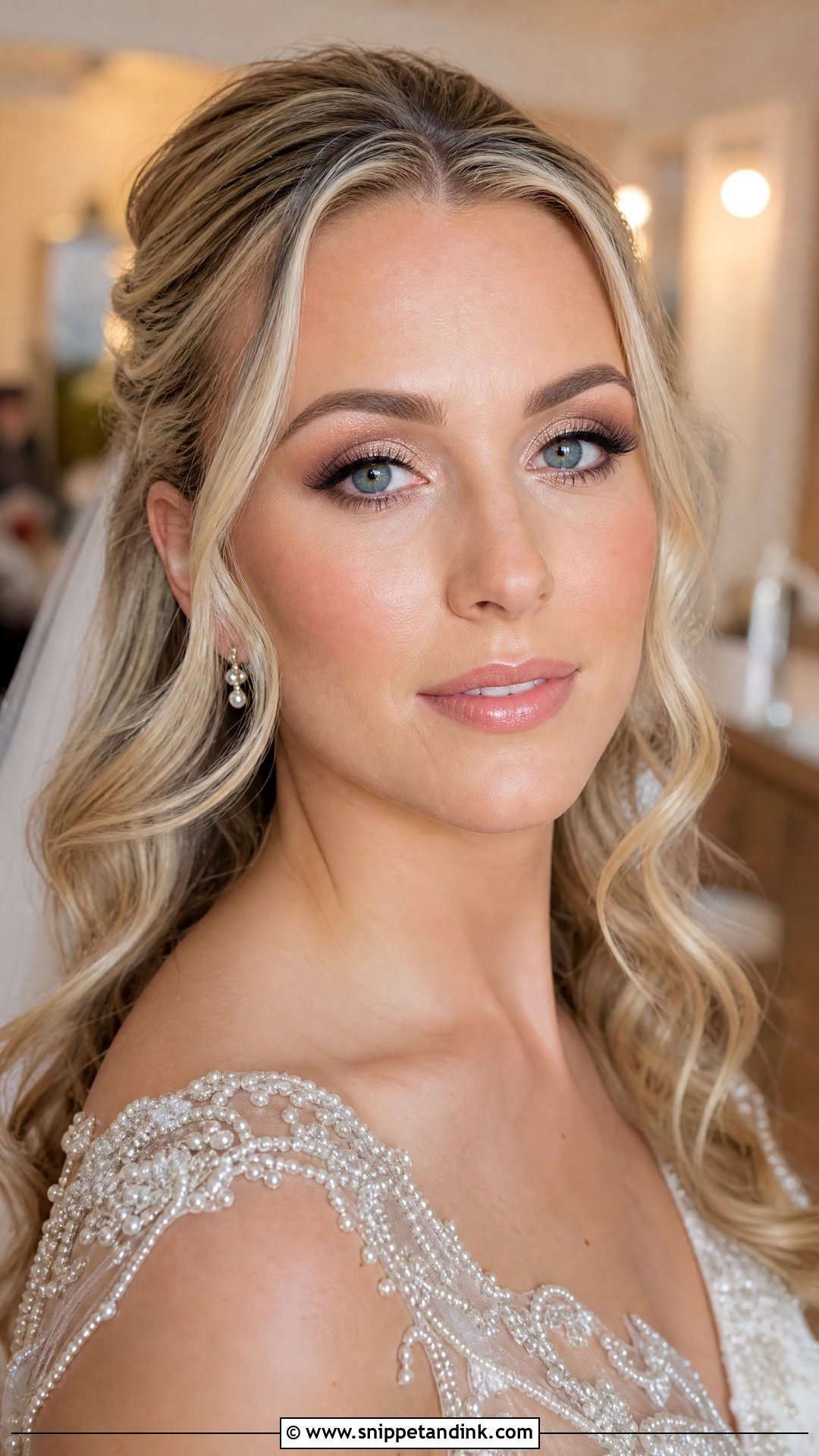 Champagne Eyeshadow Wedding Makeup For Brown Eyes - Snippet and Ink - 25 Soft Natural Wedding Makeup Looks for Brown Eyes