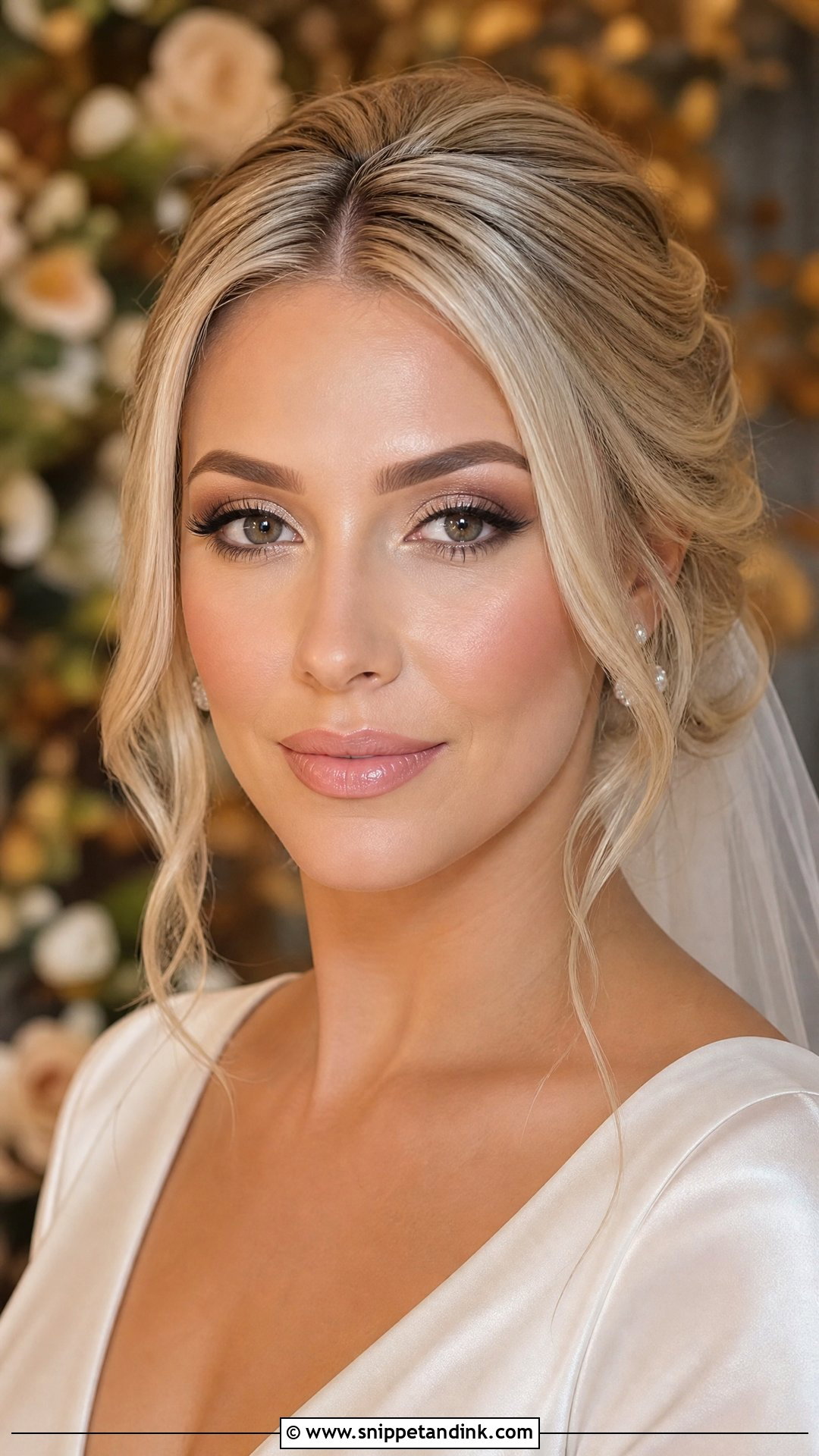Champagne Fall Bridal Makeup - Snippet and Ink - 25 Fall Wedding Makeup for Bride Ideas
