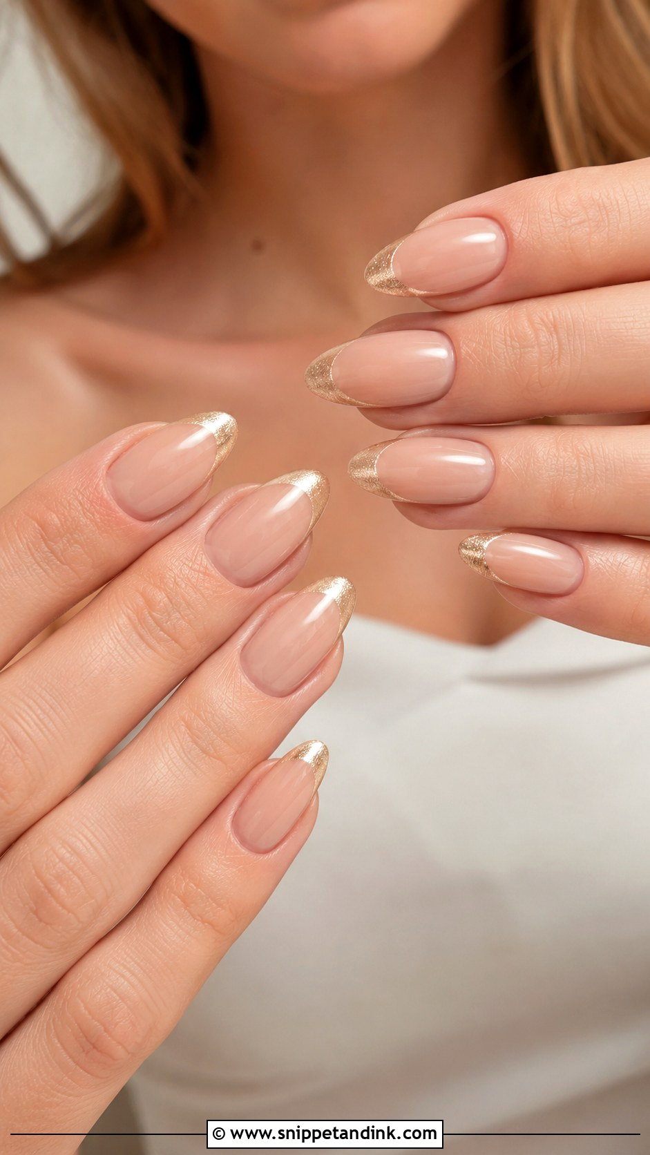 Champagne French Wedding Nails - Snippet and Ink - 20 French Wedding Nails for Bride