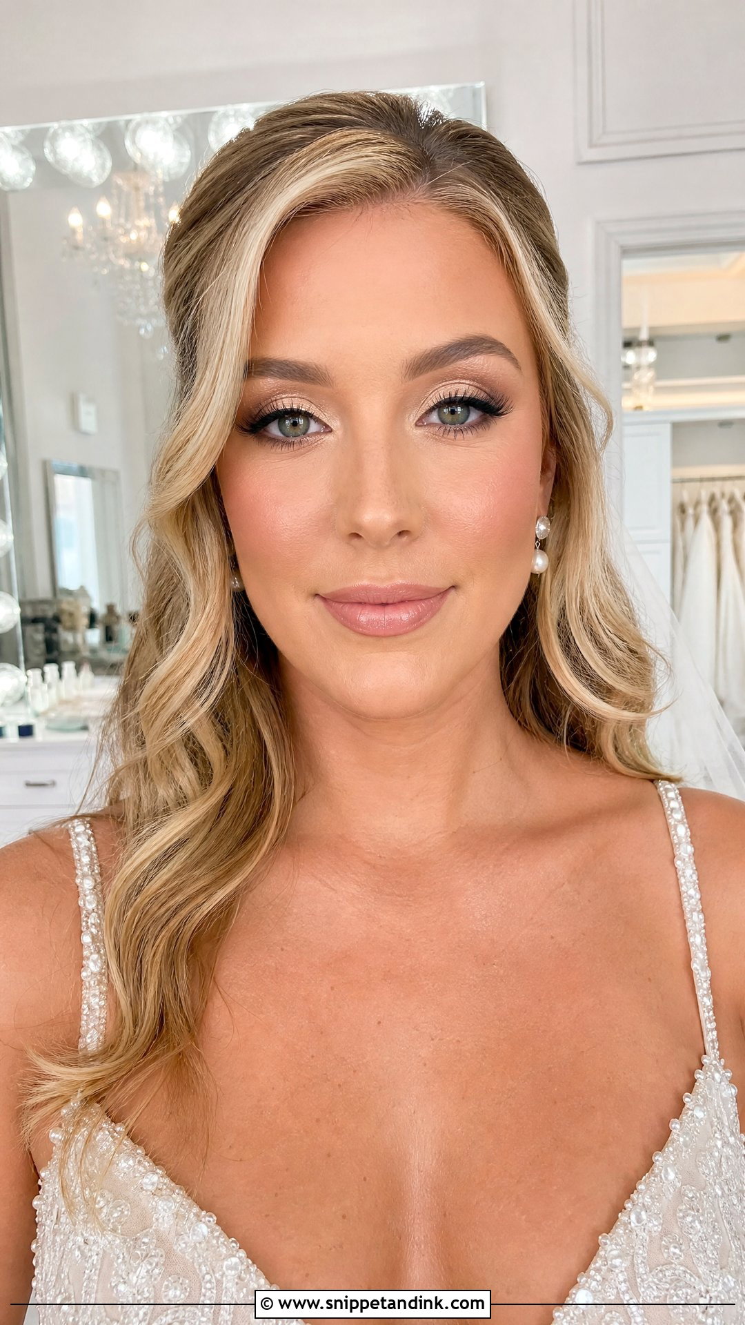 Champagne Glam Bride Makeup - Snippet and Ink - 35 Glam Bride Makeup Ideas