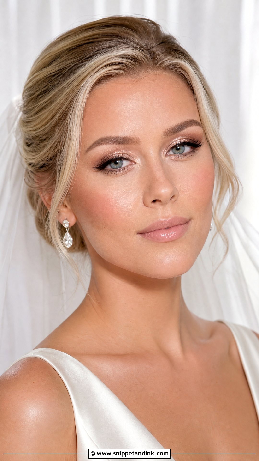 Champagne Glitter Bridal Makeup - Snippet and Ink - 20 Glitter Bridal Makeup Ideas