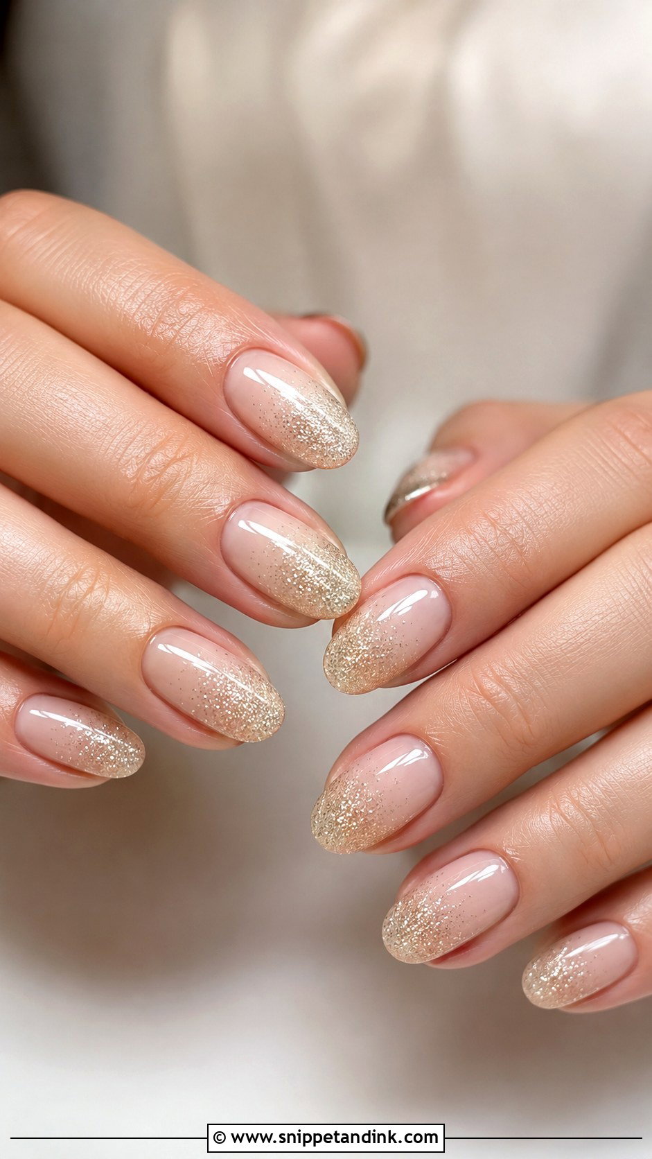 Champagne Glitter Bridal Nails - Snippet and Ink - 20 Nail Art for Bridal Ideas