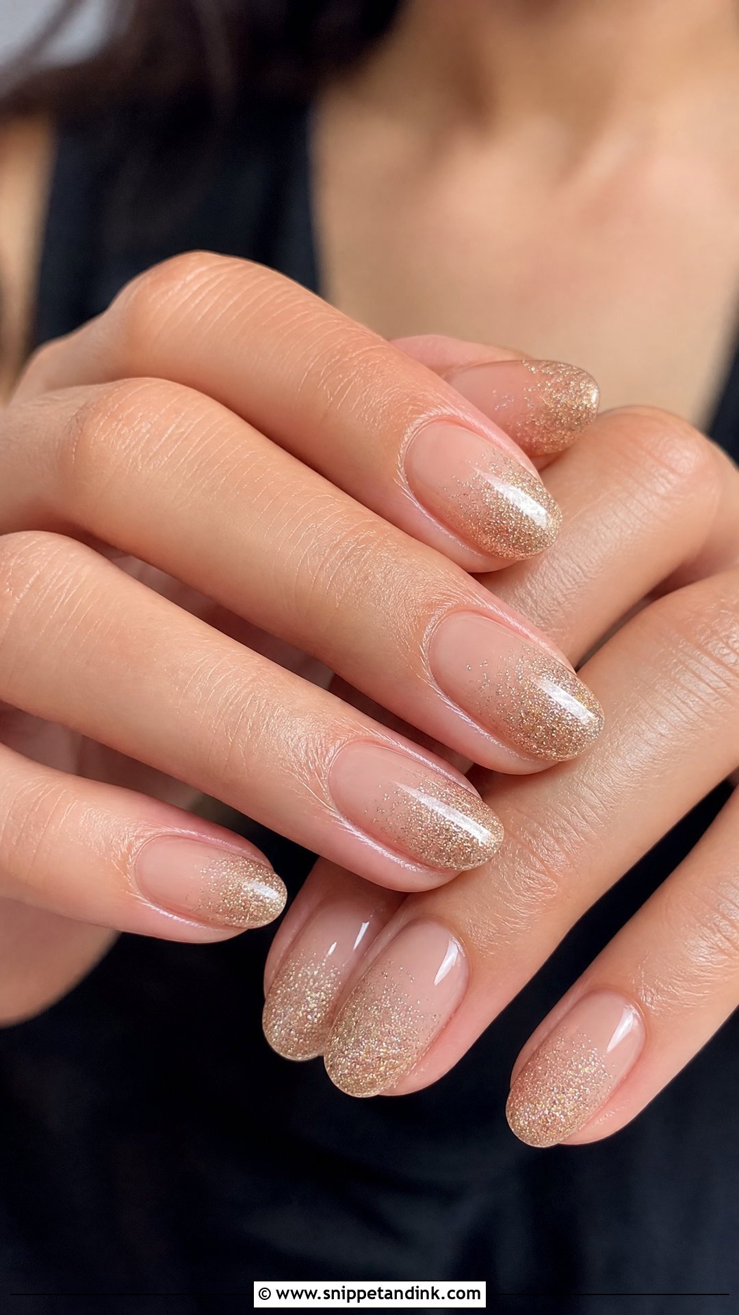 Champagne Glitter Engagement Nails - Snippet and Ink - 35 Engagement Nails