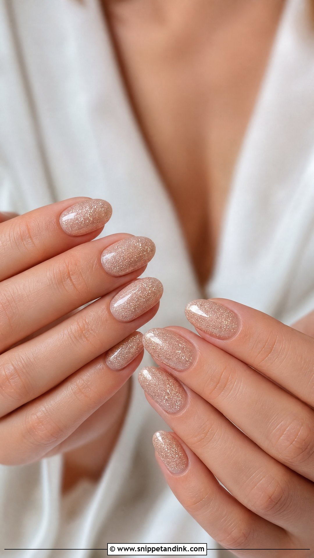 Champagne Glitter Wedding Nails - Snippet and Ink - 25 Nail for Wedding Ideas