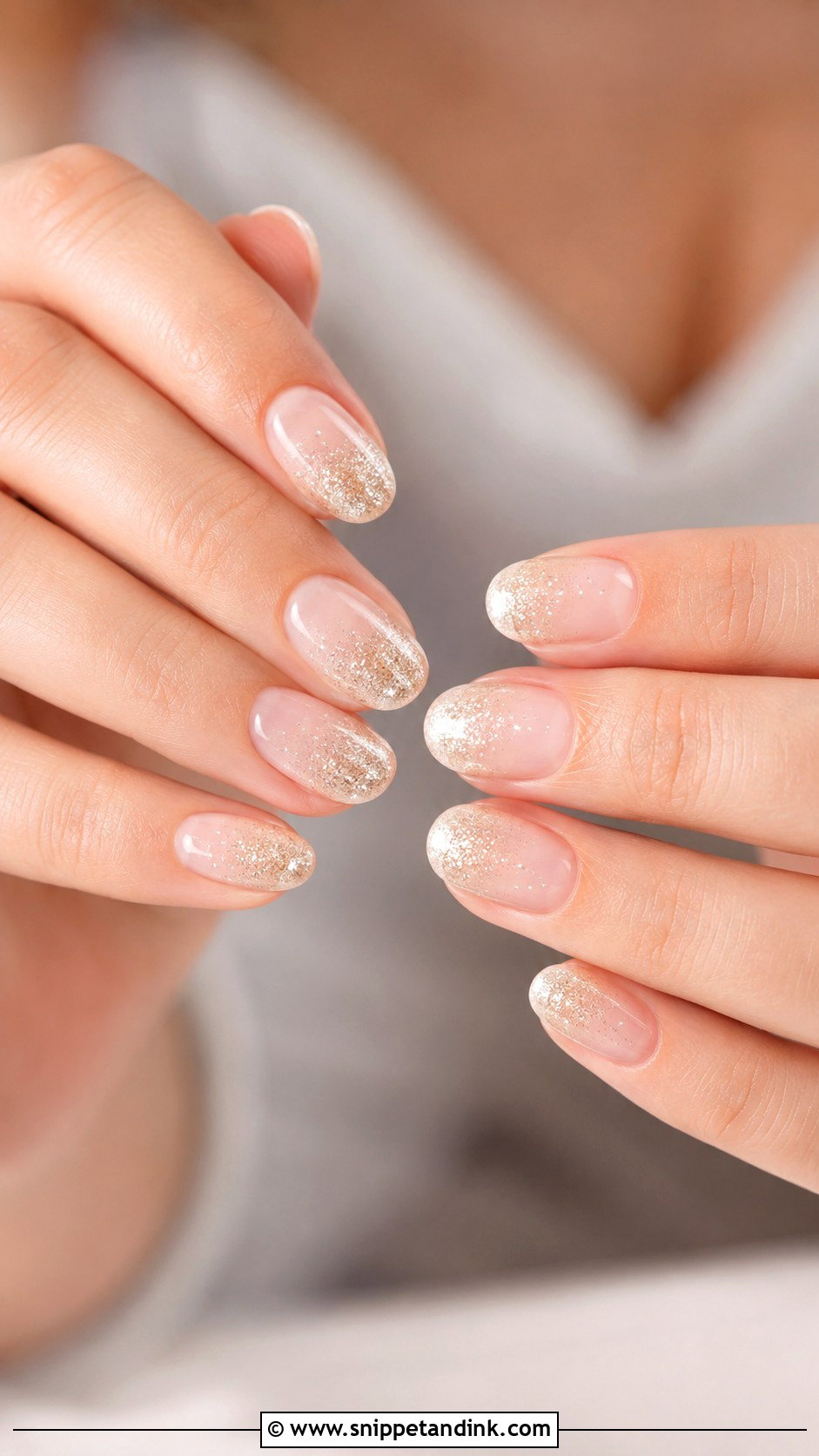 Champagne Glitter Wedding Nails - Snippet and Ink - 20 Nails Art for Wedding