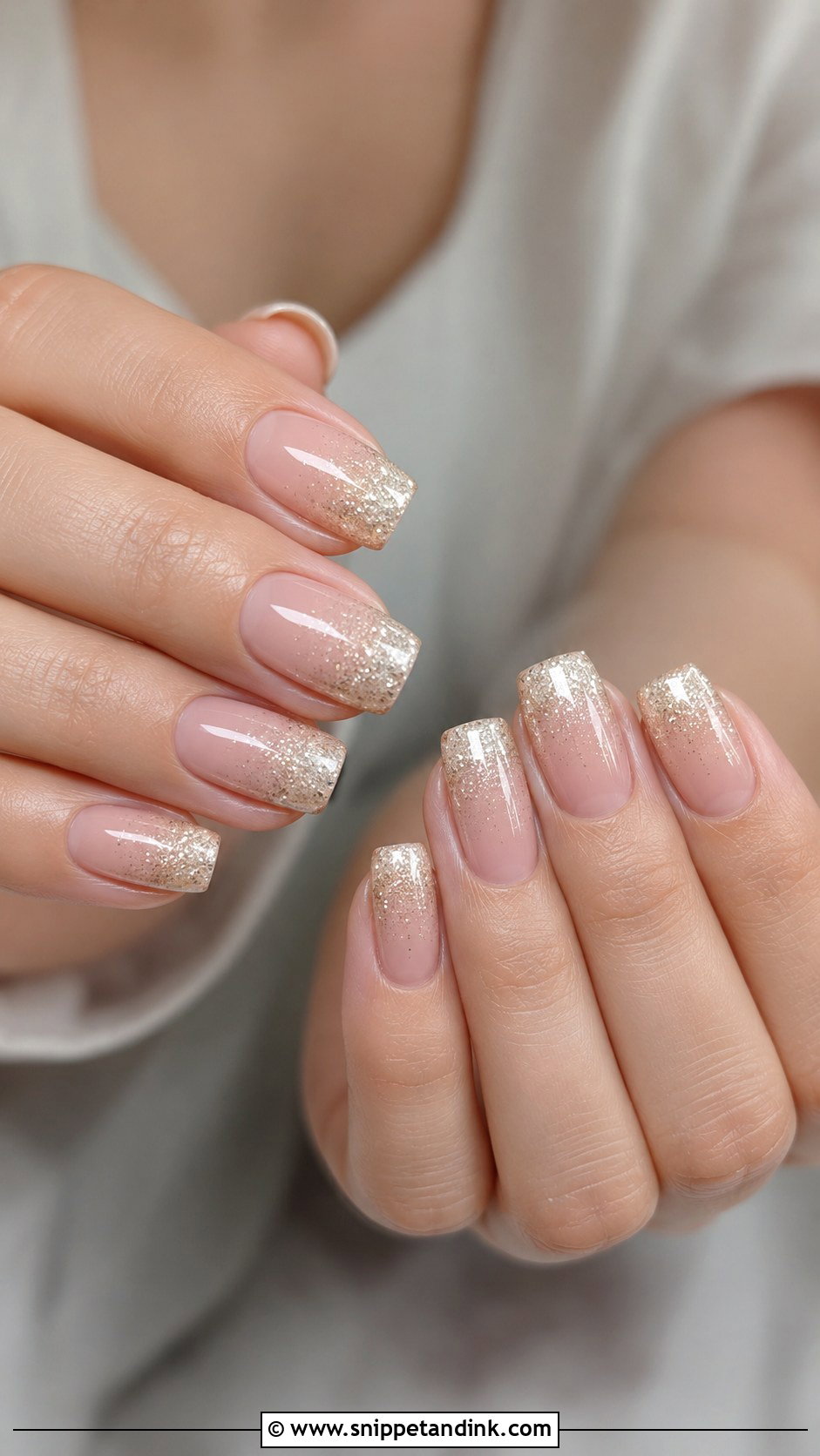 Champagne Glitter Wedding Nails - Snippet and Ink - 20 Wedding Nails Design 2025