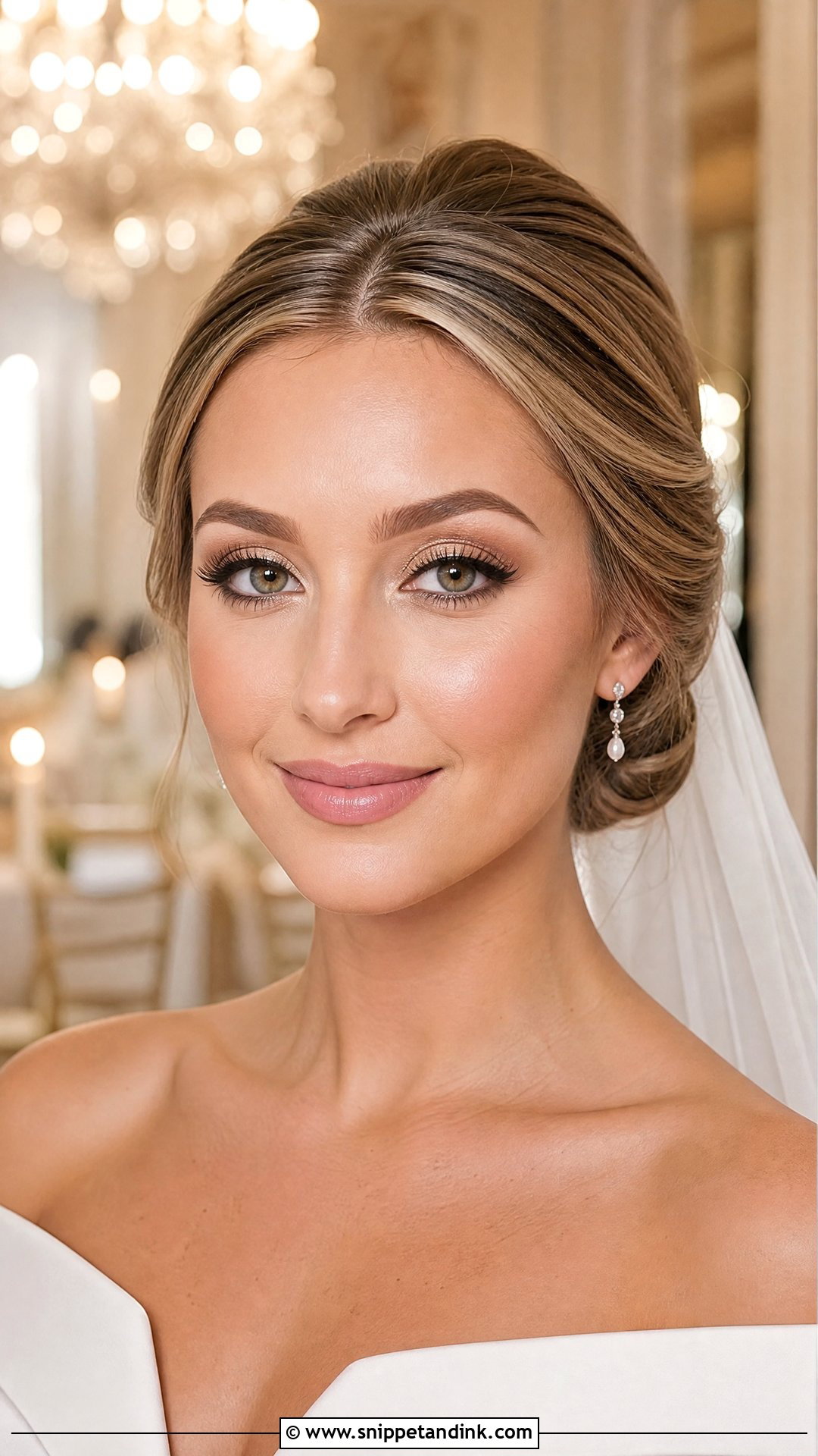 Champagne Glowy Bridal Makeup - Snippet and Ink - 30 Glowy Bridal Makeup Ideas