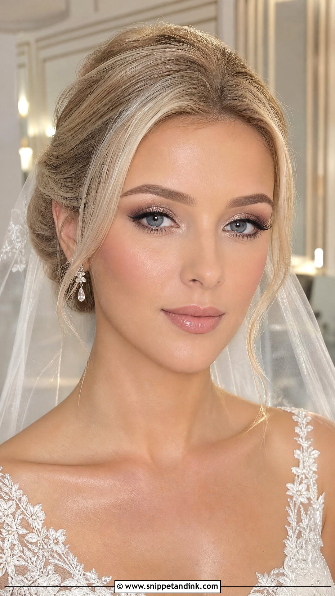 Champagne Gold Bridal Makeup - Snippet and Ink - 20 Gold Wedding Makeup Brides