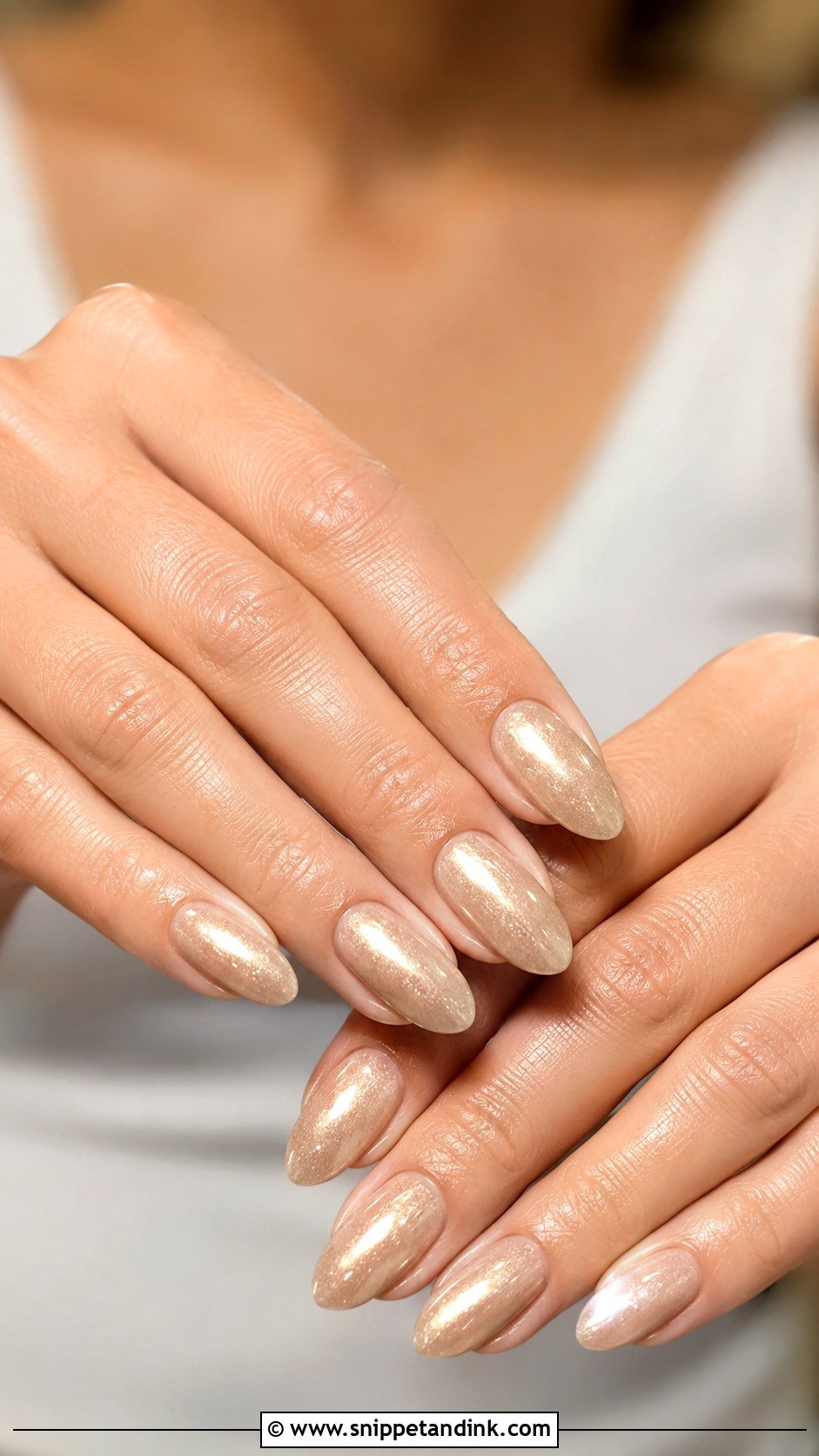 Champagne Gold Bridal Nails - Snippet and Ink - 20 Gold Bridal Nails