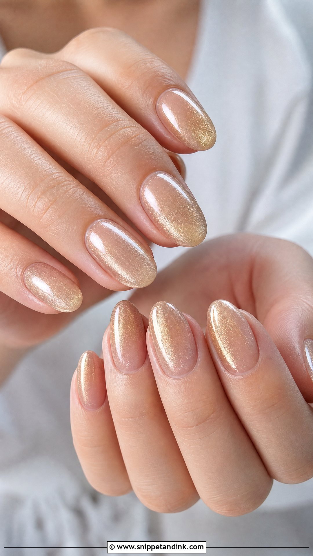Champagne Gold Bride Nails - Snippet and Ink - 25 Elegant Gold Bride Wedding Nails
