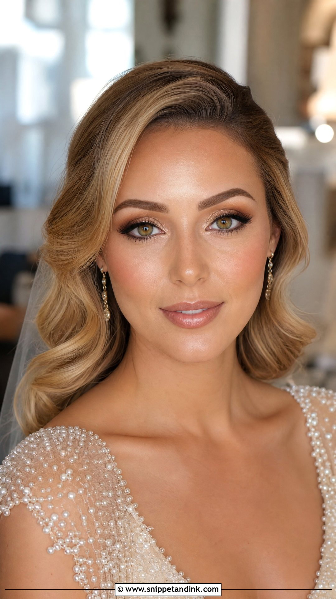 Champagne Gold Wedding Makeup For Hazel Eyes - Snippet and Ink - 20 Full Glam Wedding Makeup for Hazel Eyes