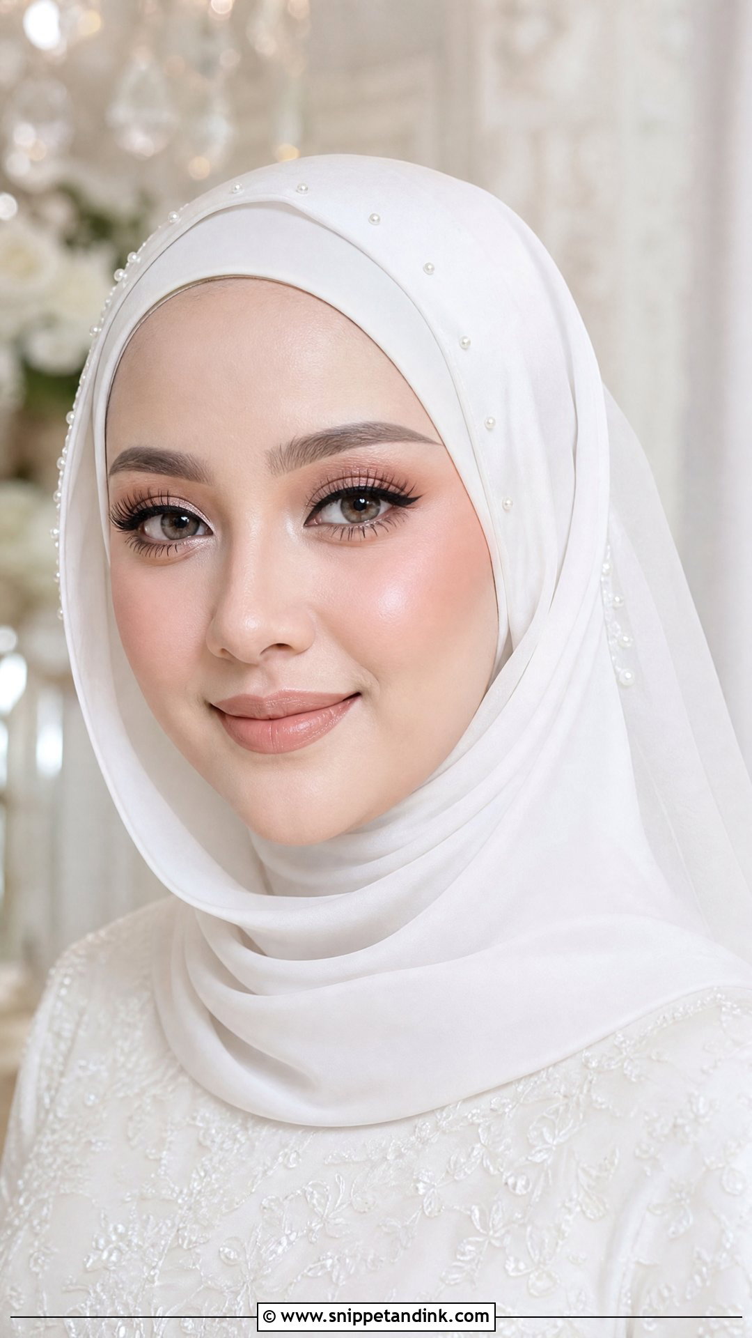 Champagne Hijab Bridal Makeup - Snippet and Ink - 25 Wedding Makeup Hijab Ideas