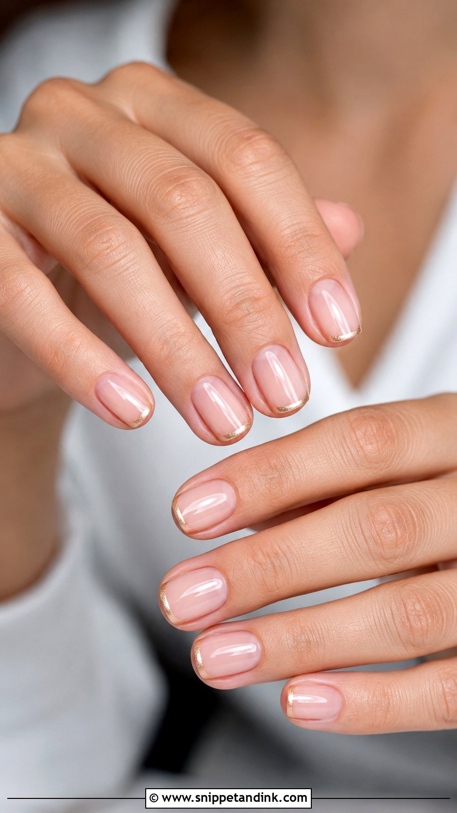 Champagne Micro French Wedding Nails - Snippet and Ink - 20 Champagne Wedding Nails