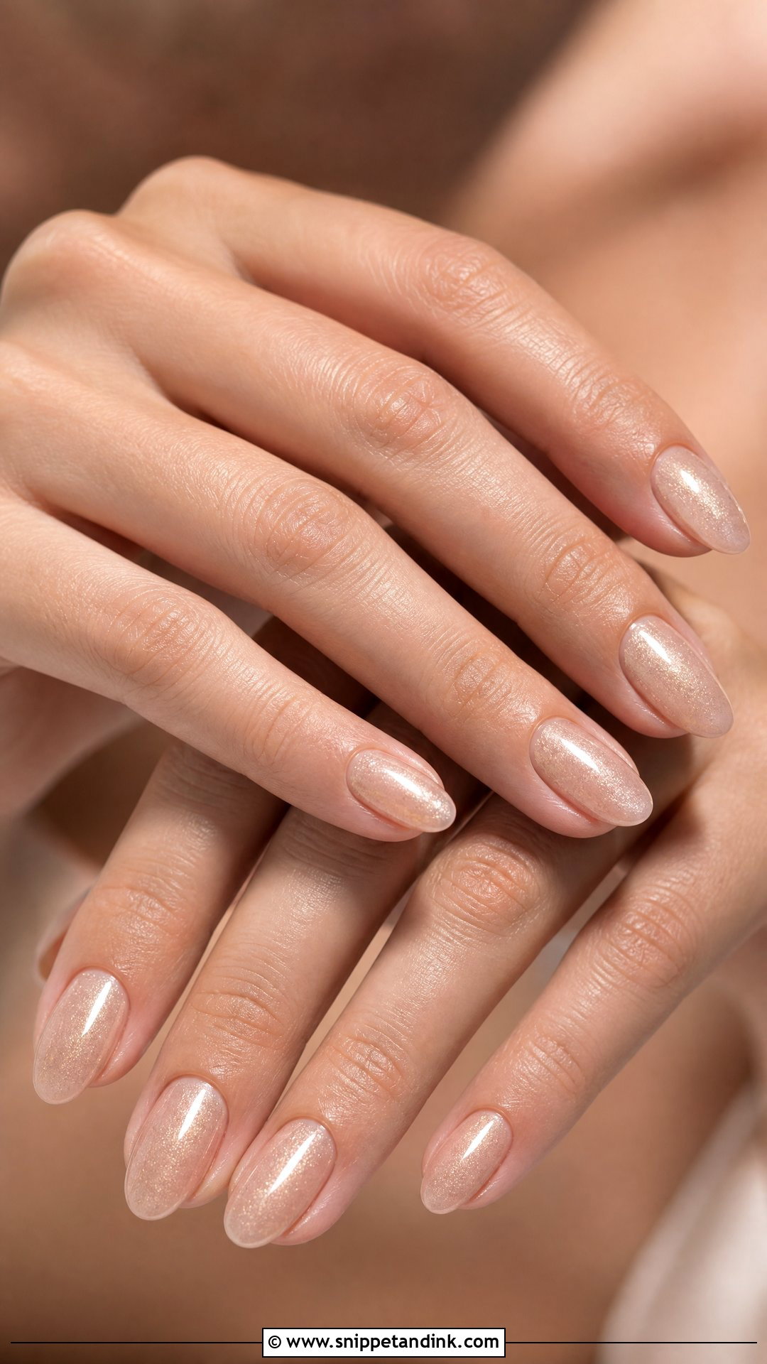 Champagne Shimmer Beach Wedding Nails - Snippet and Ink - 25 Beach Wedding Nails