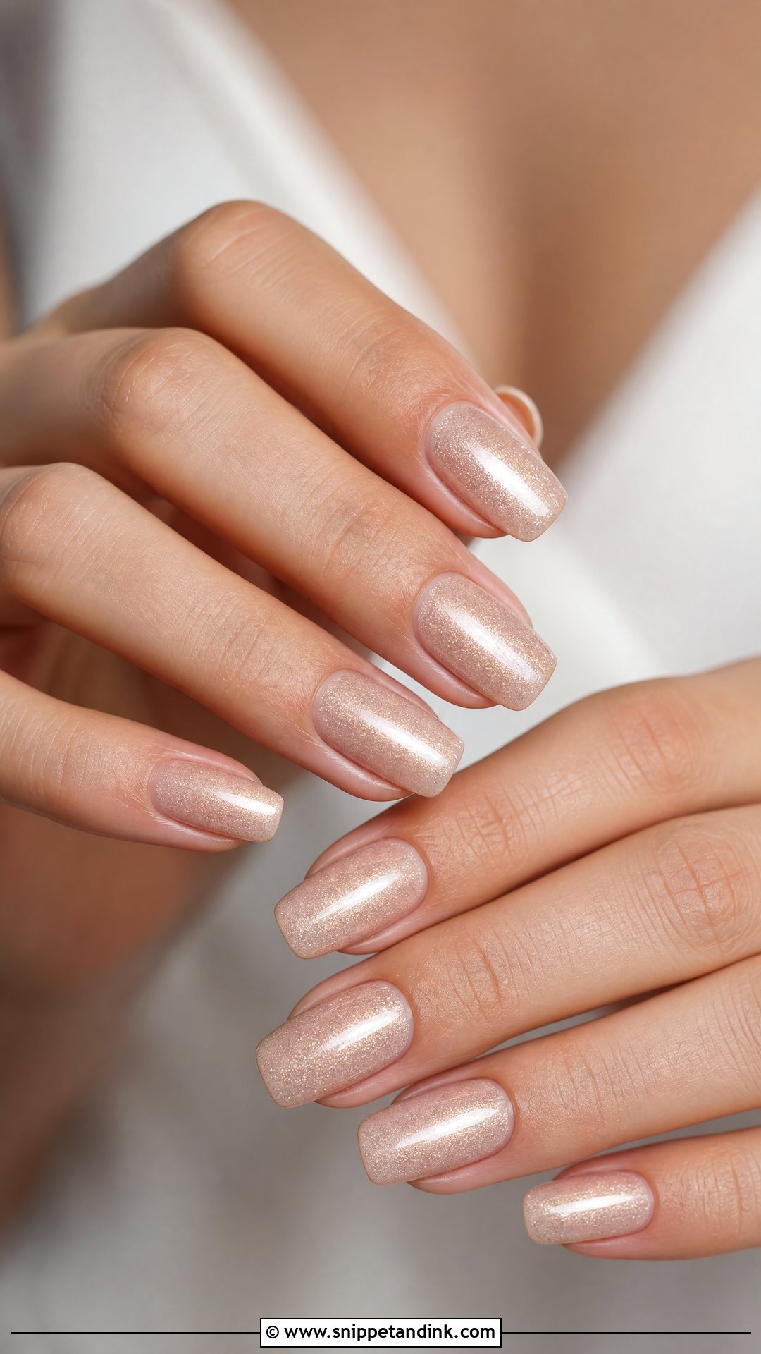 Champagne Shimmer Bride Wedding Nails - Snippet and Ink - 25 Nail Designs for the Bride Wedding