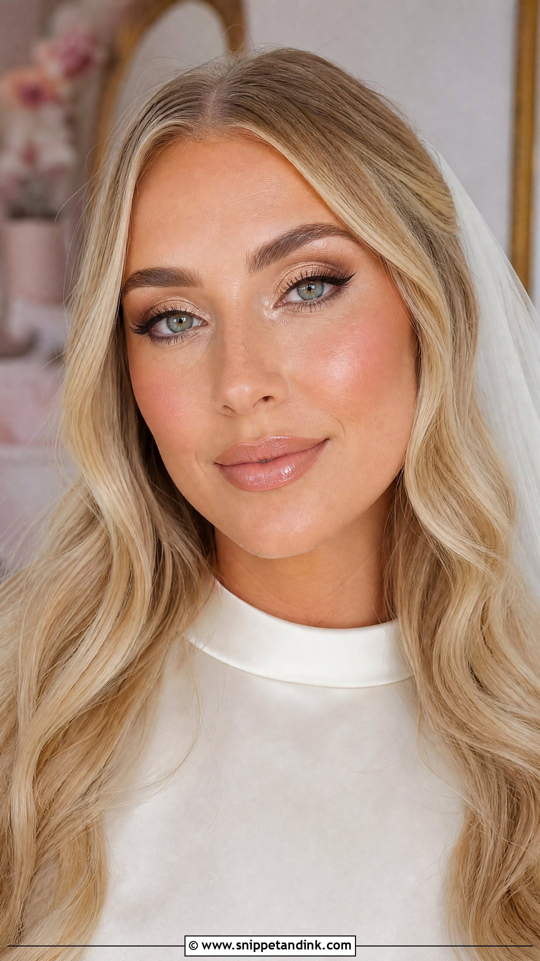 Champagne Shimmer Hooded Eye Wedding Makeup - Snippet and Ink - 20 Hooded Eye Wedding Makeup Ideas