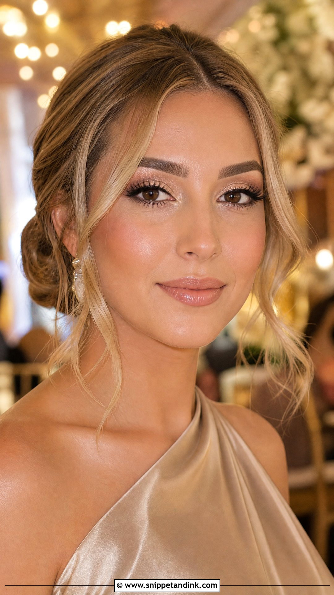 Champagne Shimmer Wedding Guest Makeup - Snippet and Ink - 20 Easy Makeup for Wedding Guest Ideas