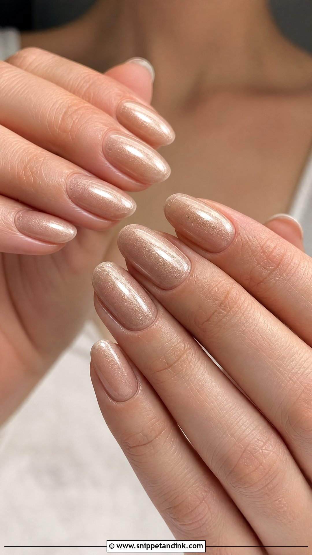 Champagne Shimmer Wedding Nails - Snippet and Ink - 25 Nail Art Designs for Wedding