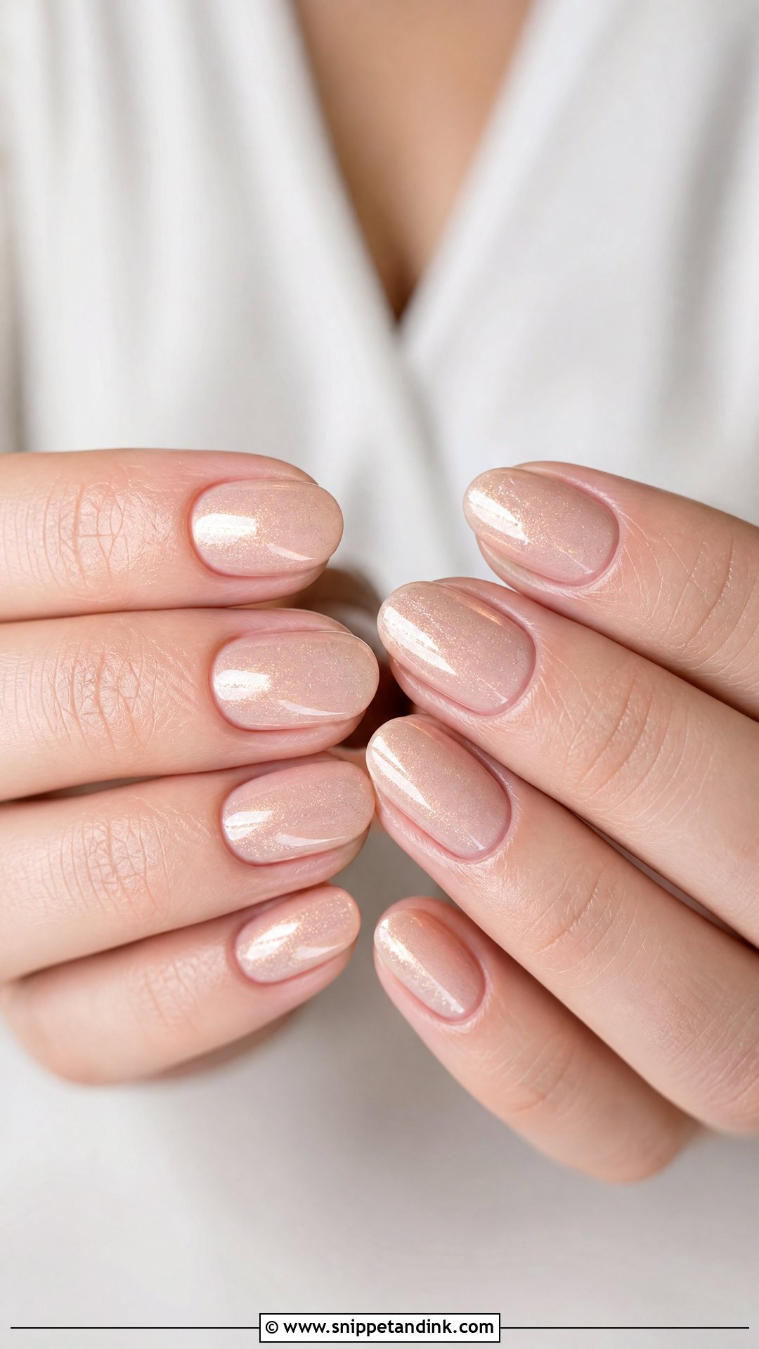 Champagne Short Bridal Nails - Snippet and Ink - 25 Short Bridal Nails