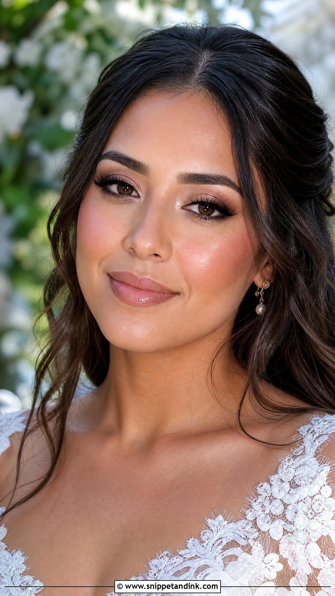 Champagne Smokey Eye Bridal Makeup - Snippet and Ink - 20 Smokey Eye Bridal Makeup Ideas