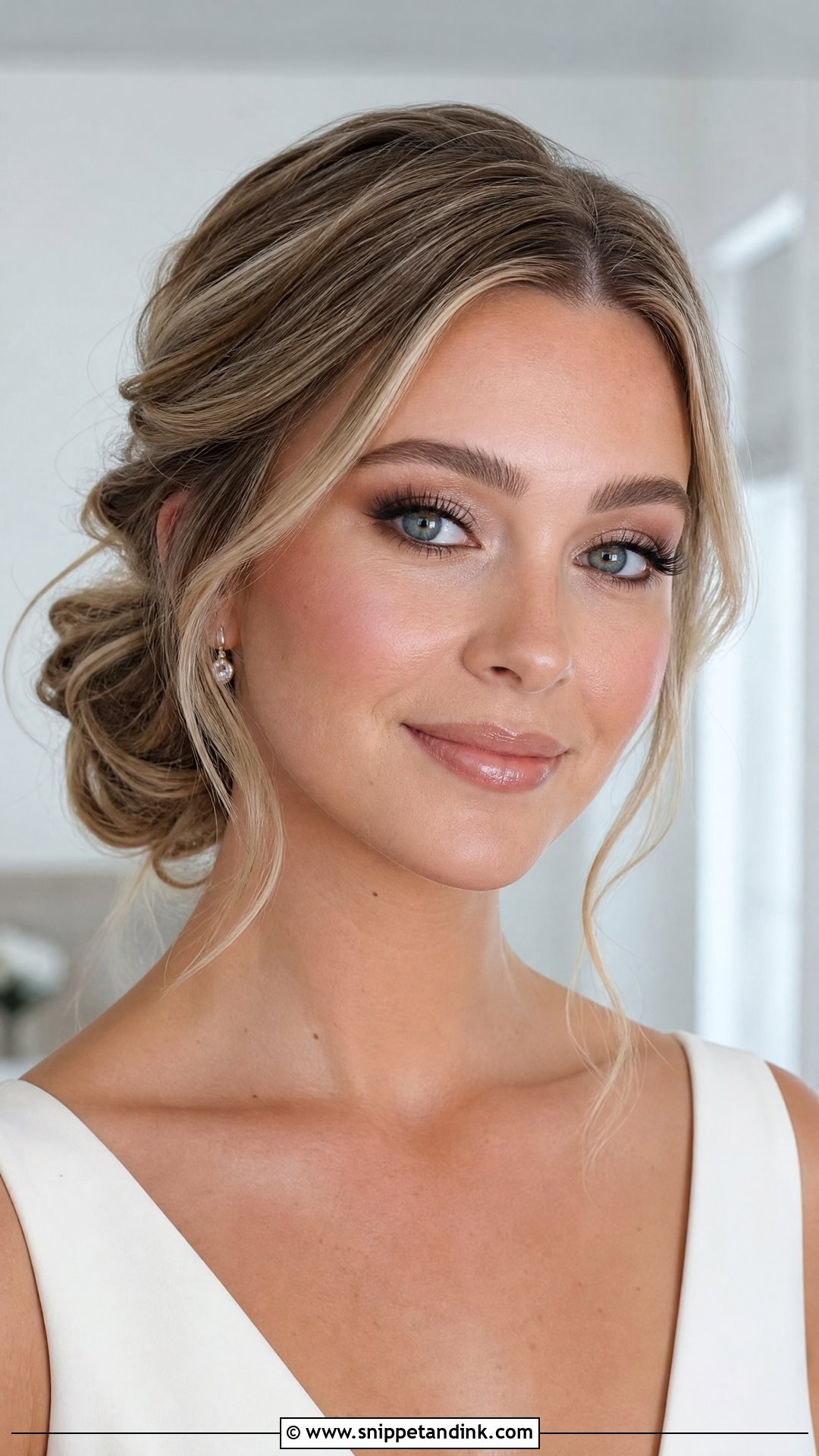 Champagne Smokey Eye Bride Makeup - Snippet and Ink - 20 Smokey Eye Bride Ideas