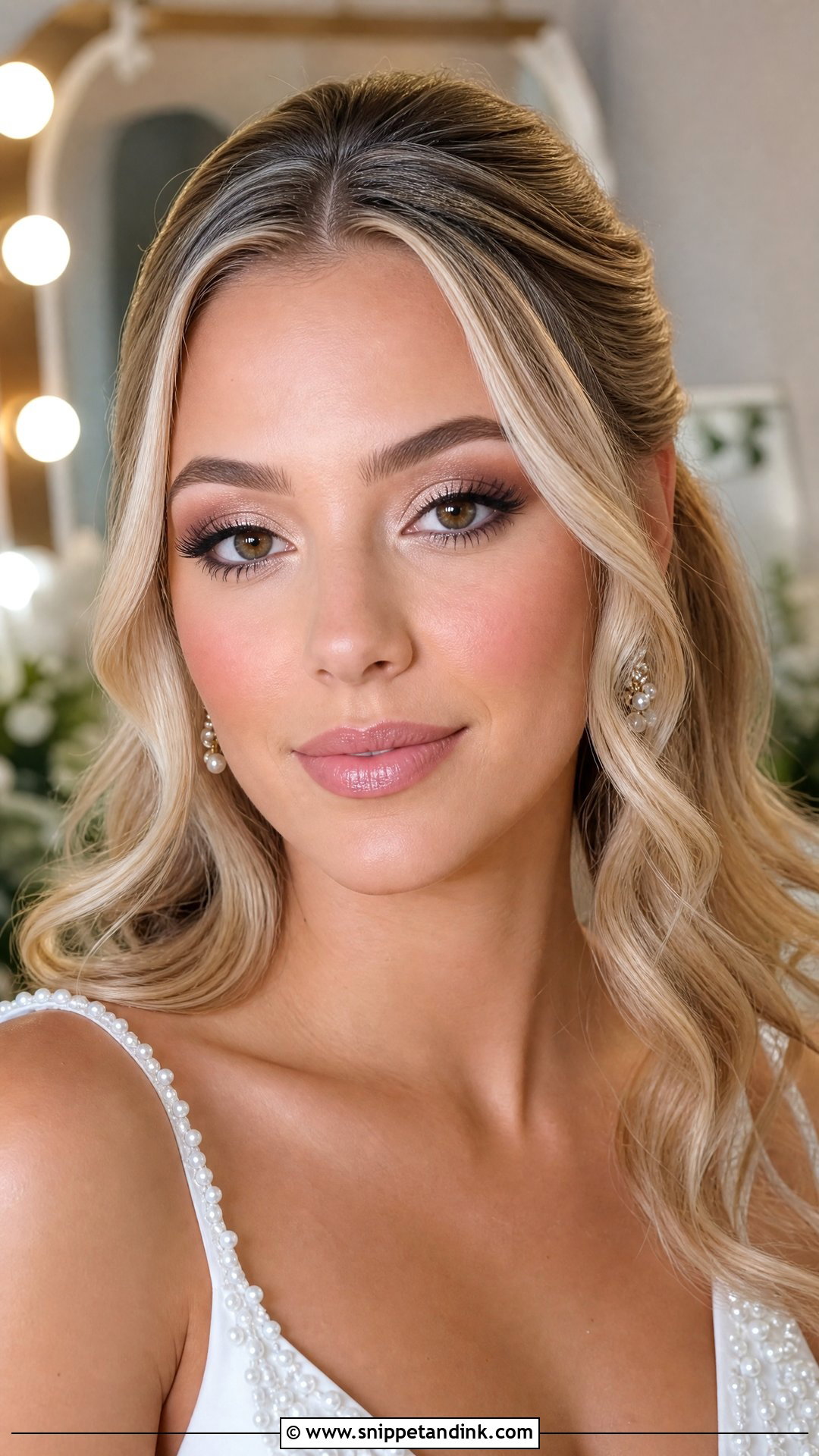 Champagne Smokey Eye Wedding Makeup - Snippet and Ink - 20 Natural Smokey Eye Makeup Wedding Ideas