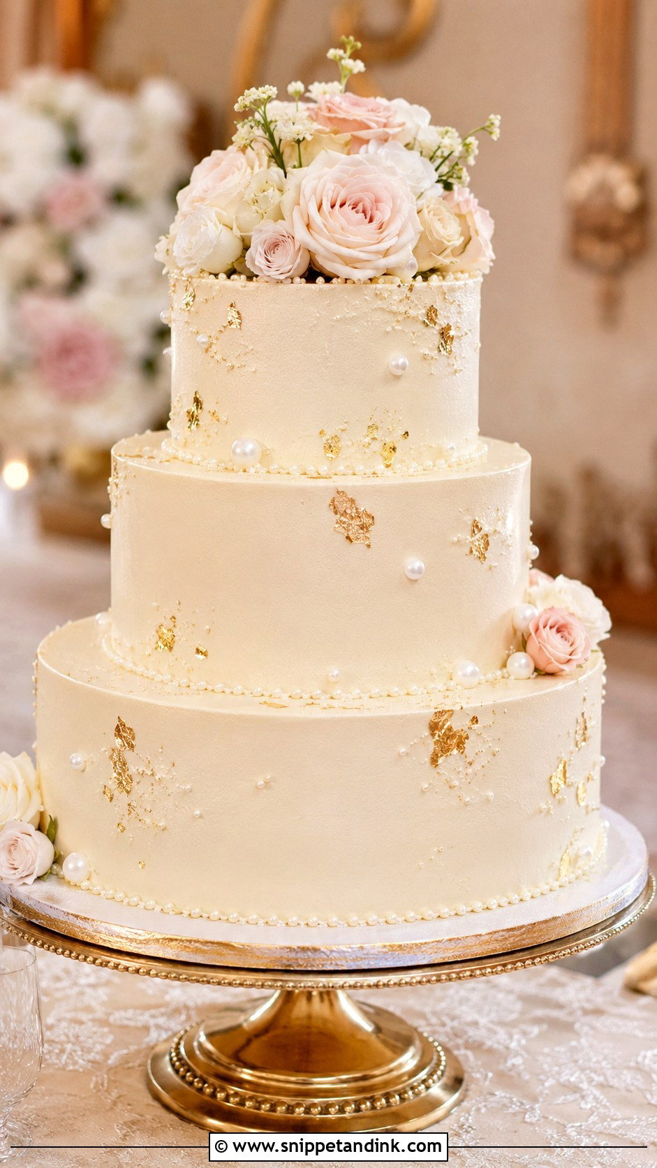 Champagne Sponge Wedding Cake - Snippet and Ink - 25 Sponge Cake Wedding Cakes