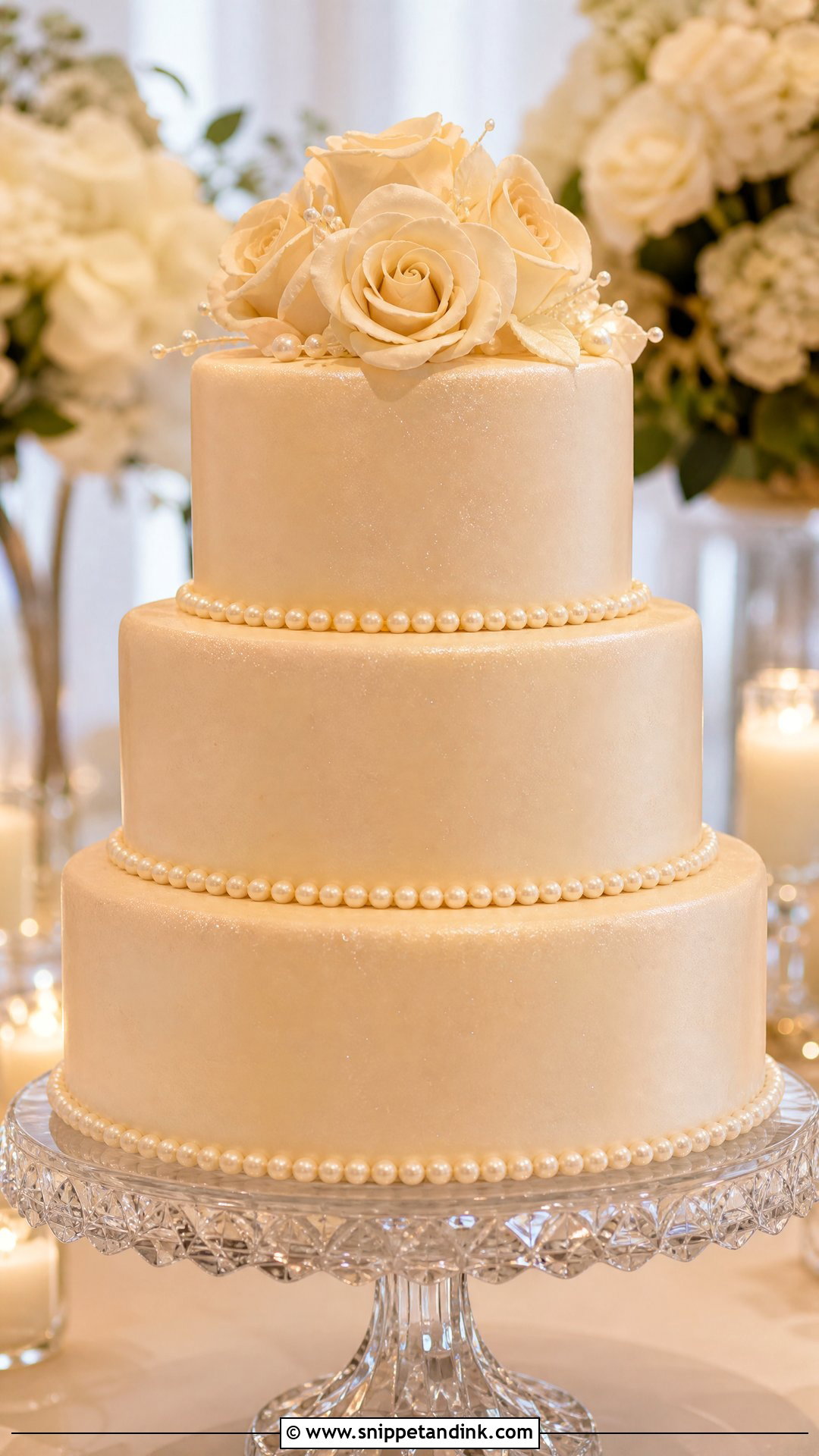 Champagne Wedding Cake - Snippet and Ink - 25 Luxury Wedding Cake Ideas