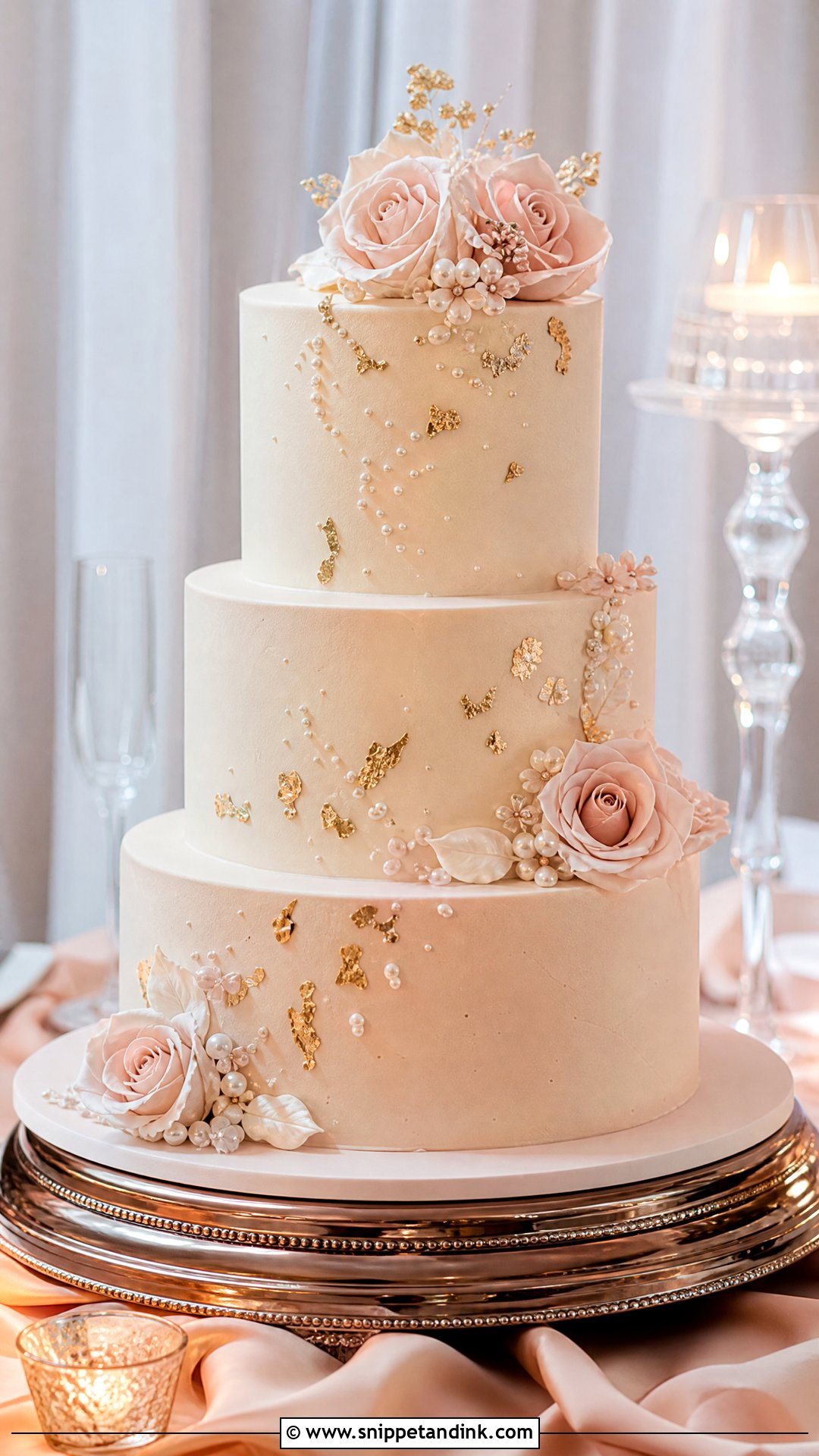 Champagne Wedding Cake - Snippet and Ink - 30 Celebration Cakes for Wedding
