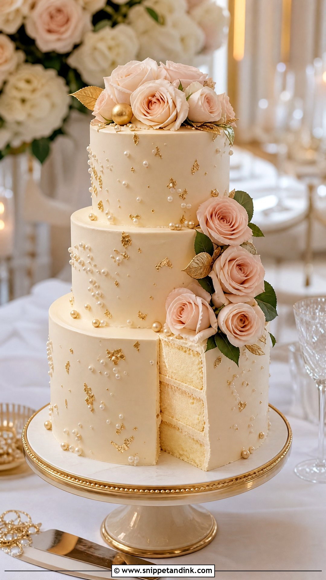 Champagne Wedding Cake - Snippet and Ink - 20 Wedding Cake Flavors