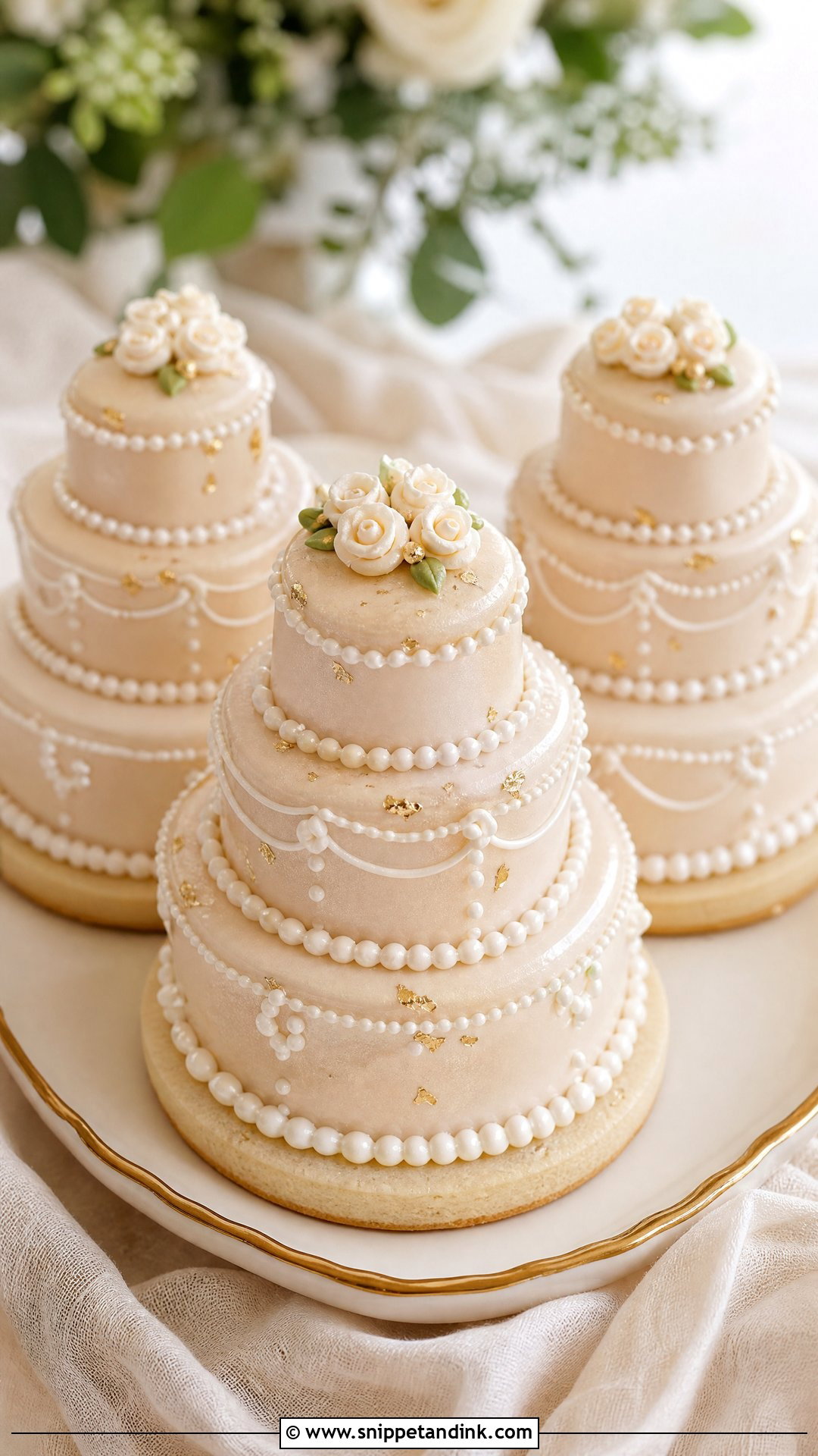 Champagne Wedding Cake Cookies - Snippet and Ink - 30 Wedding Cake Cookies
