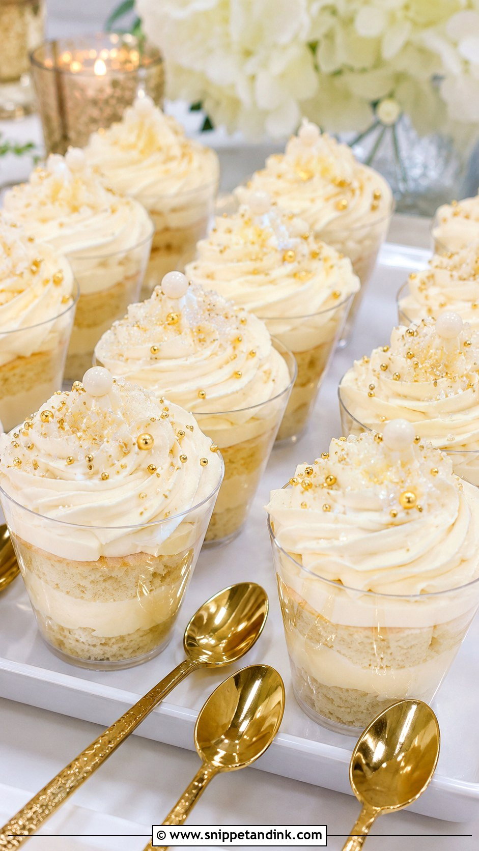 Champagne Wedding Cake Cups - Snippet and Ink - 20 Cake Cups Ideas for Wedding