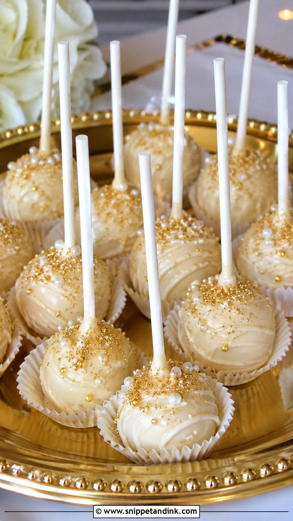 Champagne Wedding Cake Pops - Snippet and Ink - 30 Cake Pops Ideas for Wedding