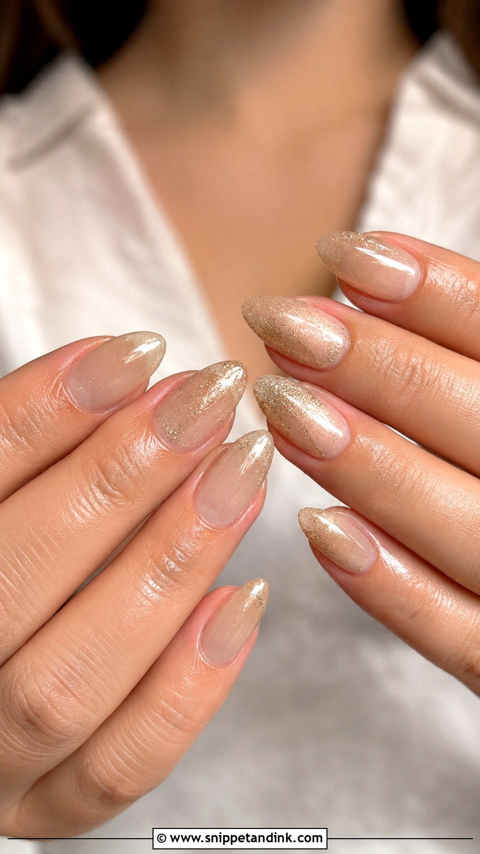 Champagne Wedding Dip Nails - Snippet and Ink - 20 Wedding Dip Nails