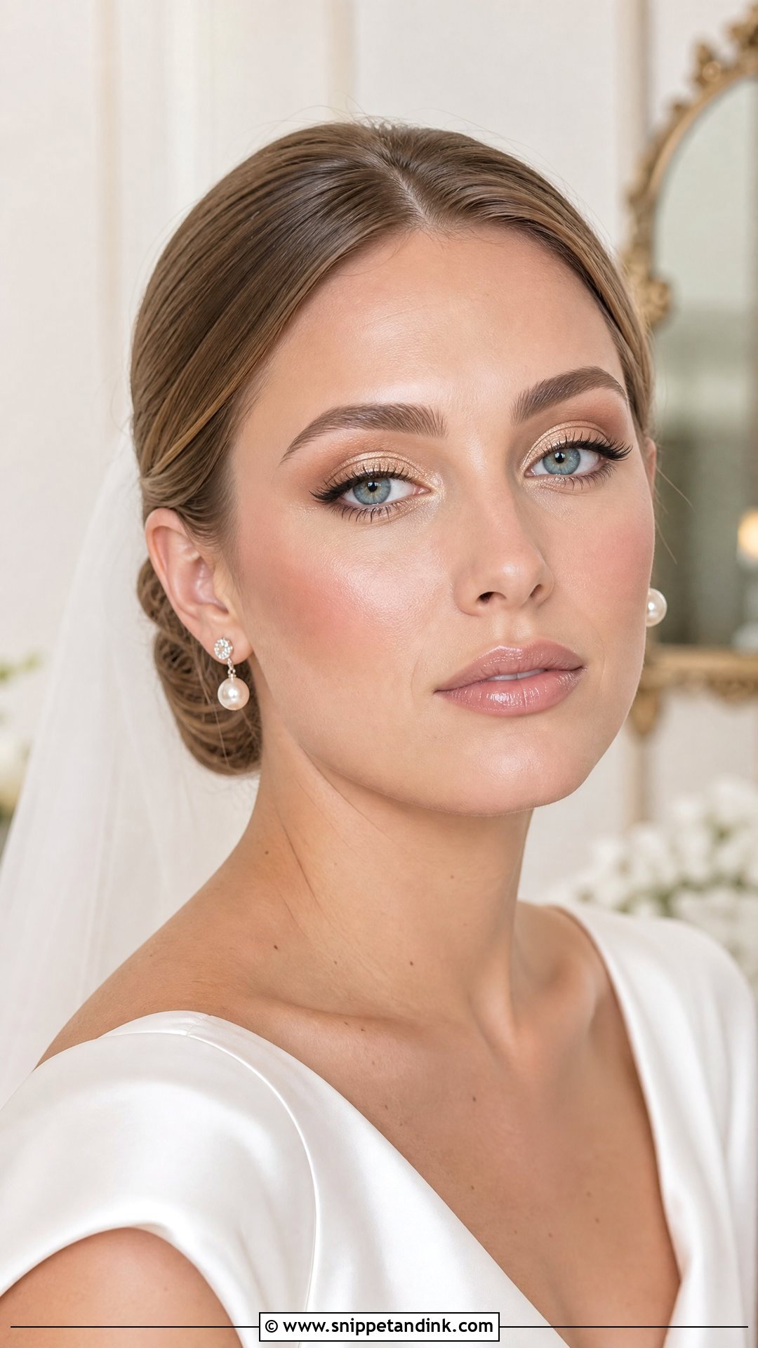 Champagne Wedding Makeup For Blue Eyes - Snippet and Ink - 20 Wedding Makeup Looks for Blue Eyes
