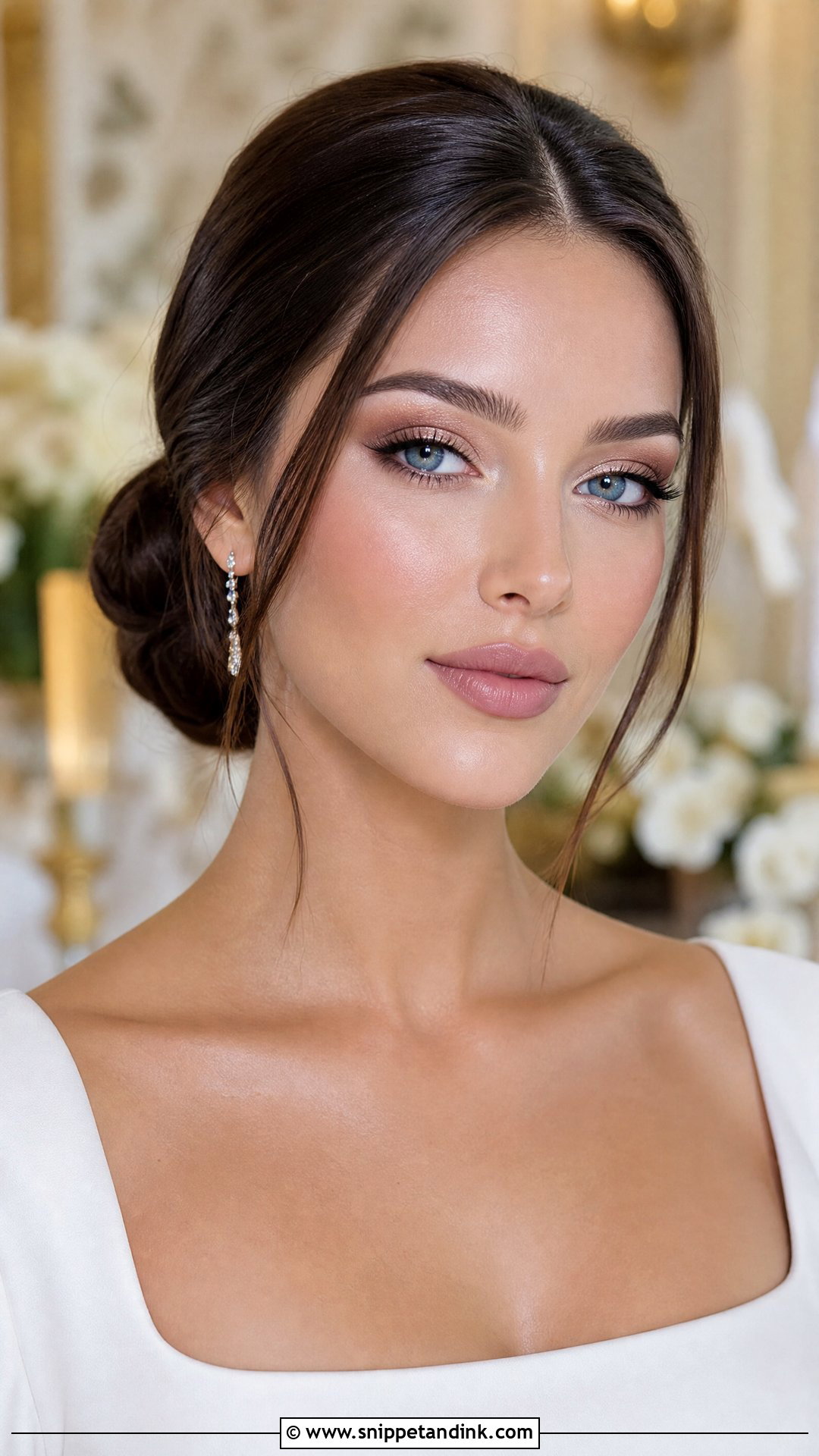 Champagne Wedding Makeup For Blue Eyes Brunette - Snippet and Ink - 25 Wedding Makeup for Blue Eyes Brunette