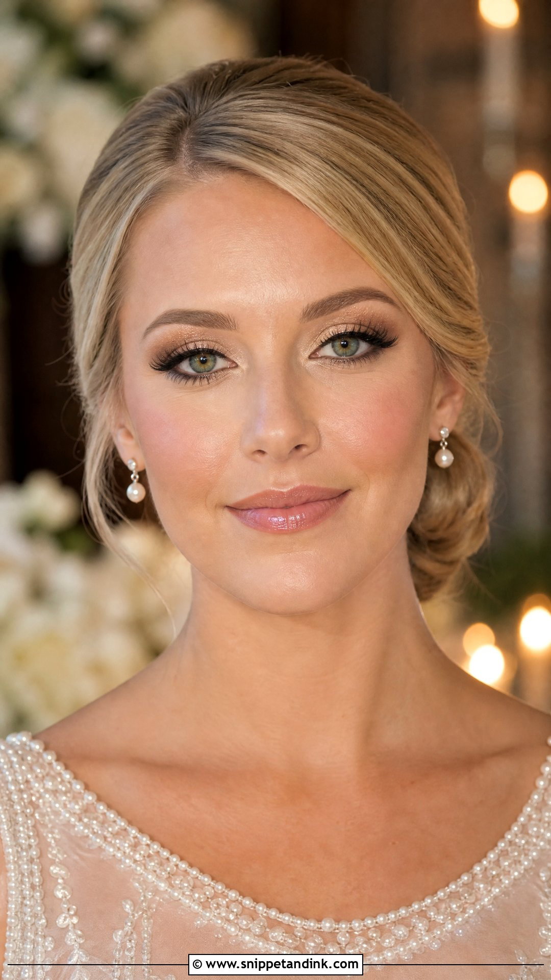 Champagne Wedding Makeup Look For Green Eyes - Snippet and Ink - 20 Wedding Makeup Looks for Green Eyes