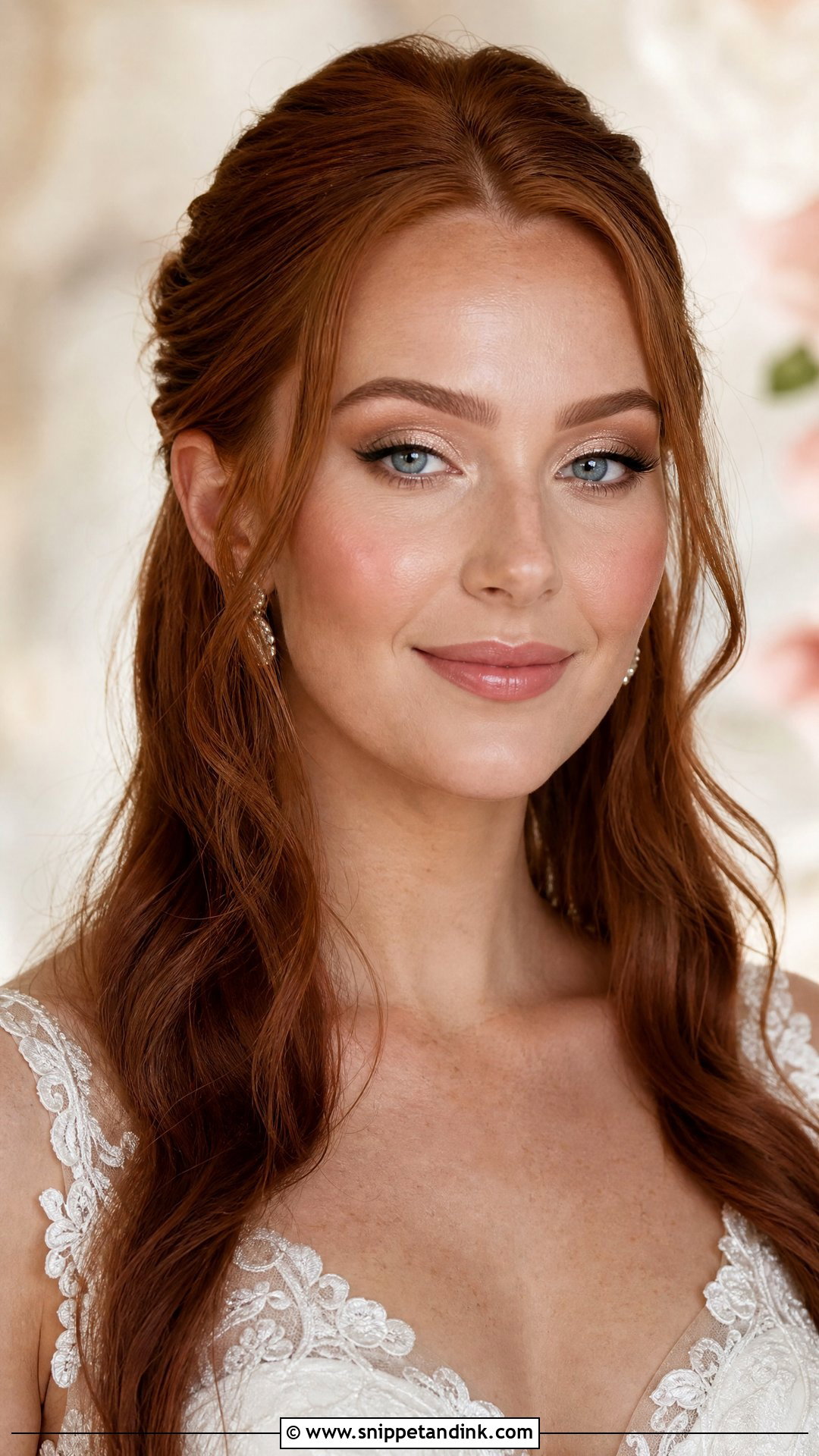 Champagne Wedding Makeup for Blue Eyes and Red Hair - Snippet and Ink - 20 Wedding Makeup for Blue Eyes and Red Hair
