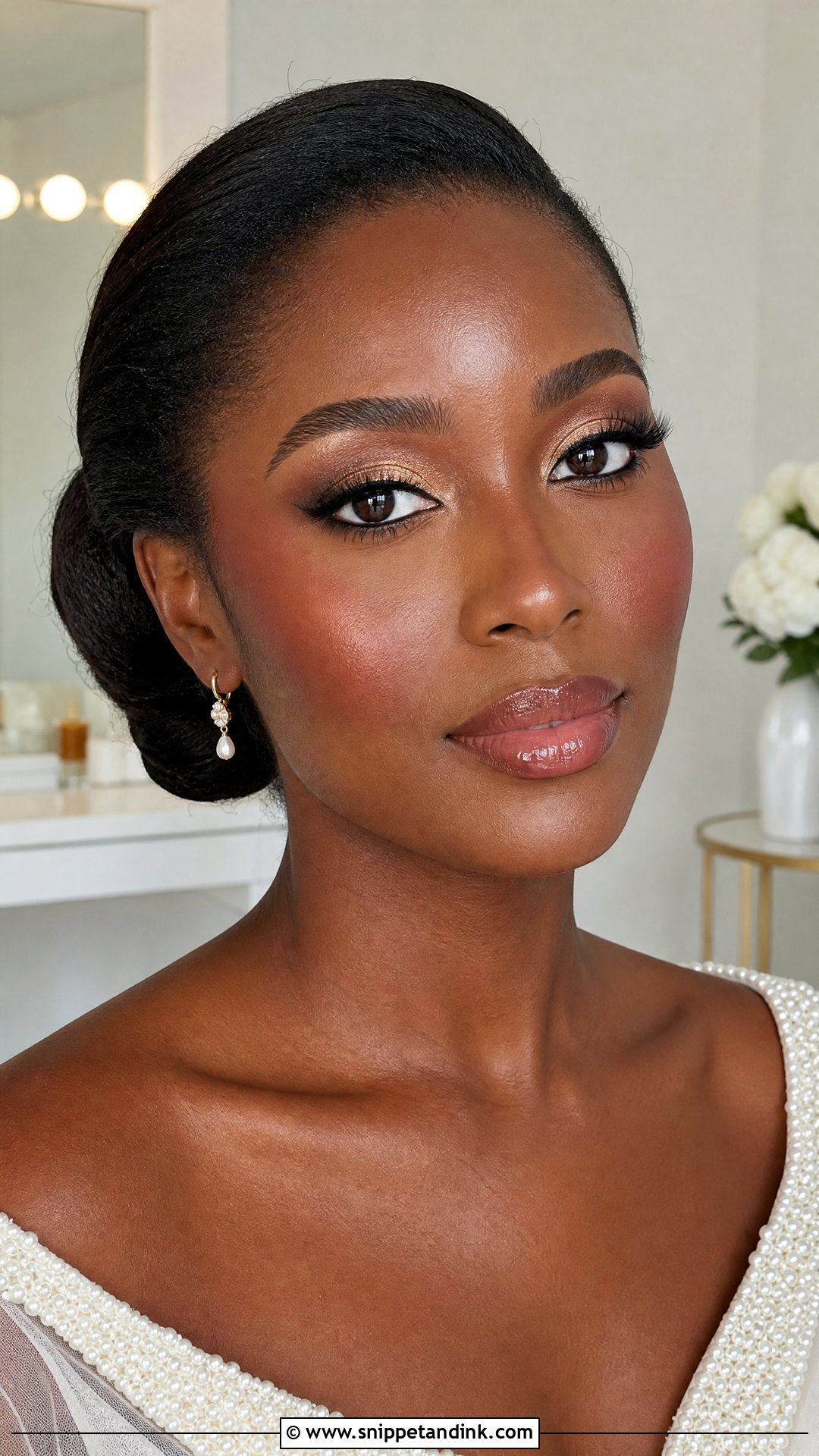 Champagne Wedding Makeup for Brown Eyes - Snippet and Ink - 20 Wedding Makeup Looks for Brown Eyes