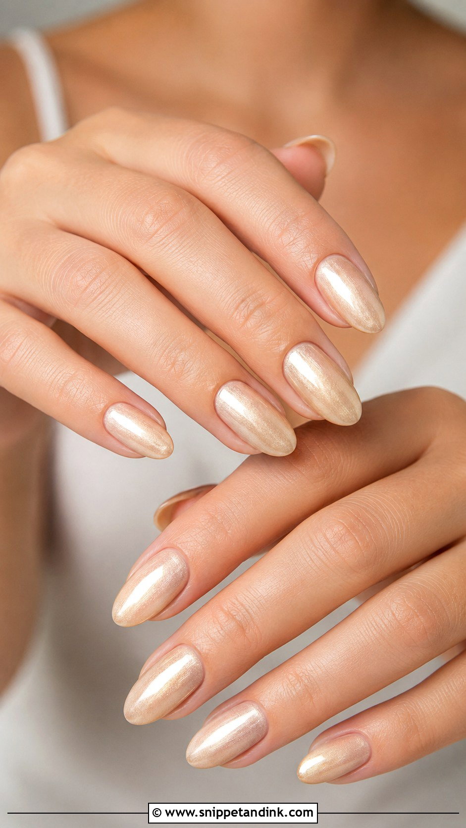 Champagne Wedding Nails - Snippet and Ink - 30 Elegant Wedding Nails for Bride