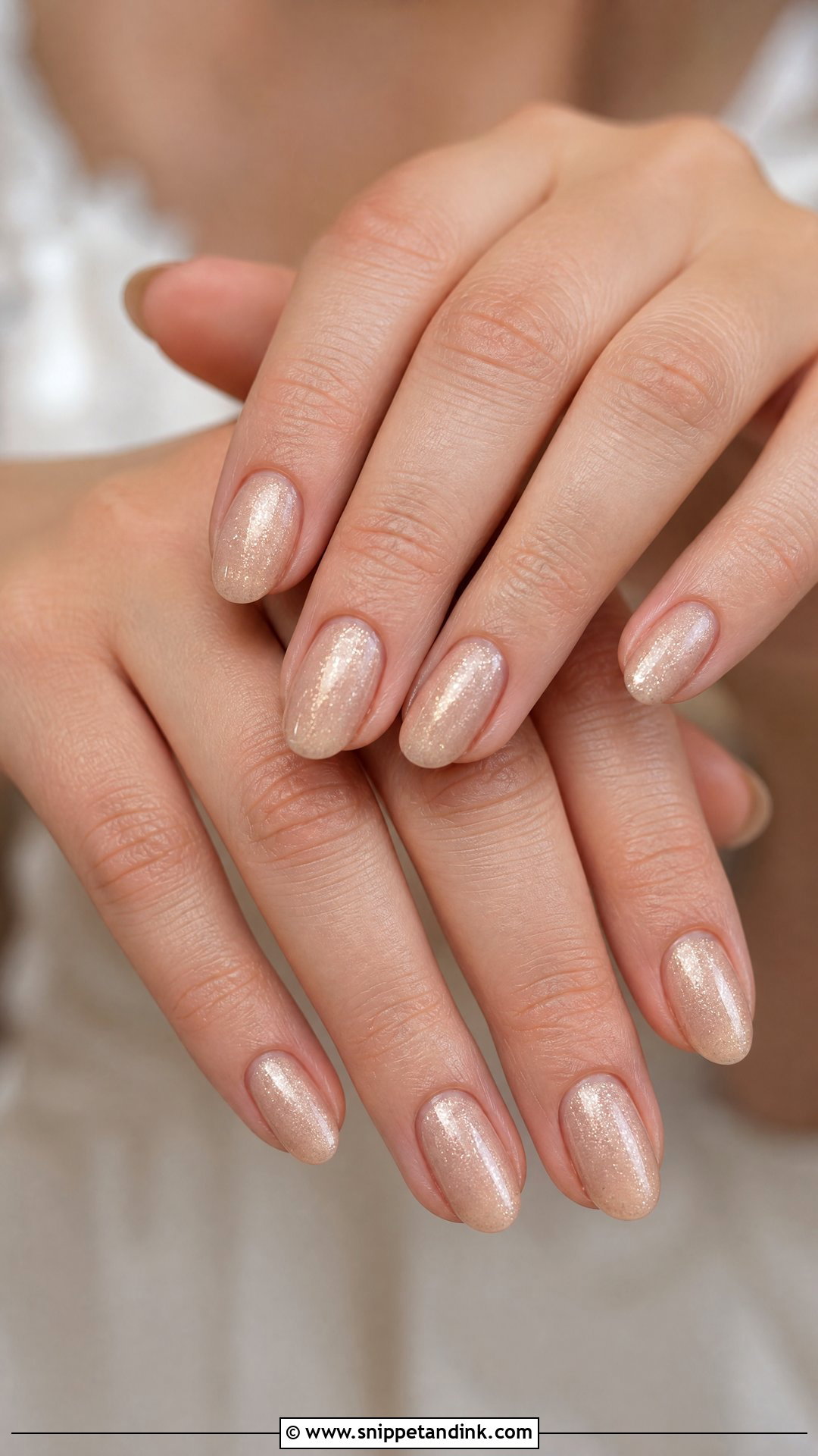 Champagne Wedding Nails - Snippet and Ink - 35 Wedding Day Nails