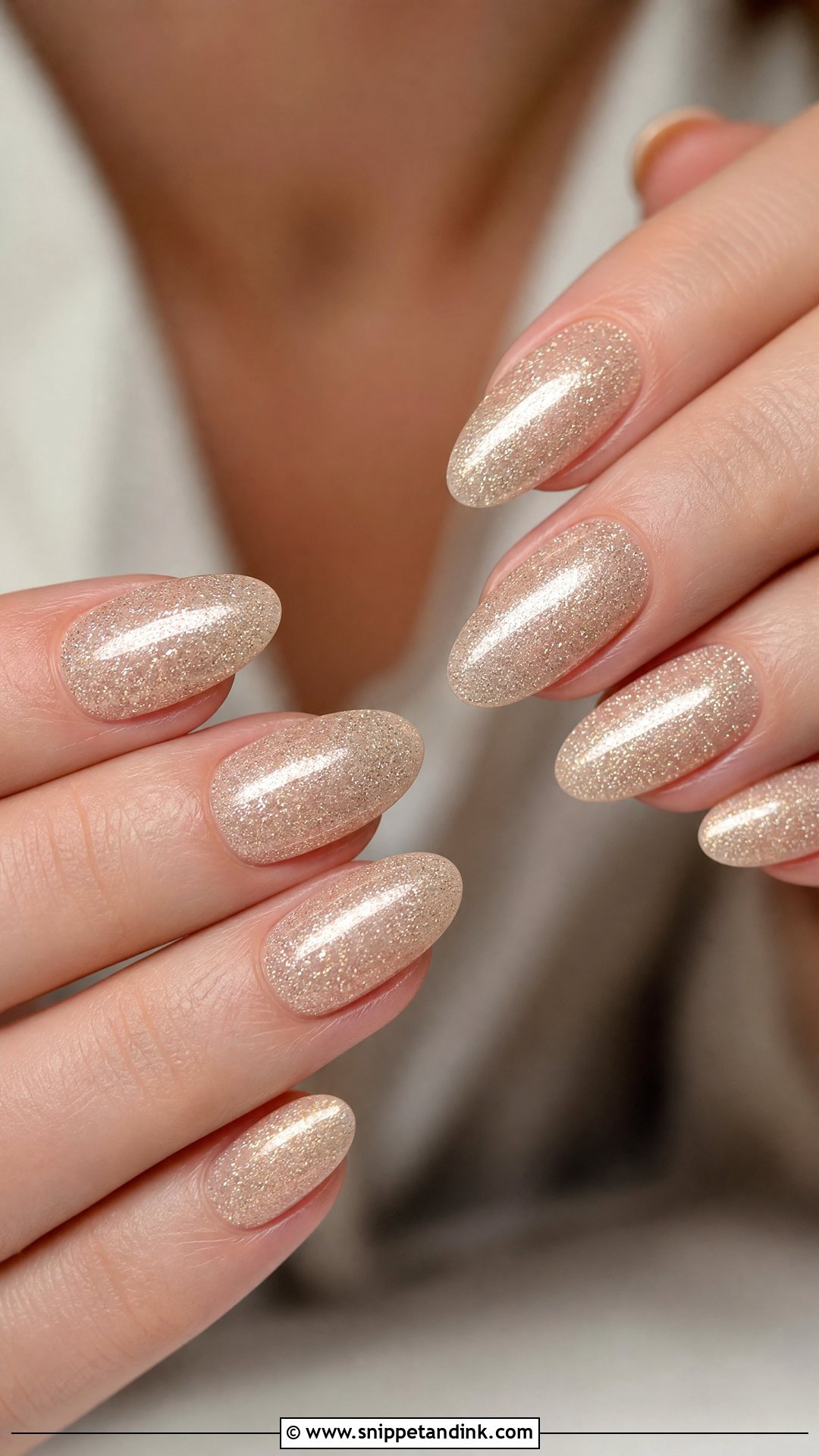 Champagne Wedding Nails - Snippet and Ink - 35 Wedding Nails Design