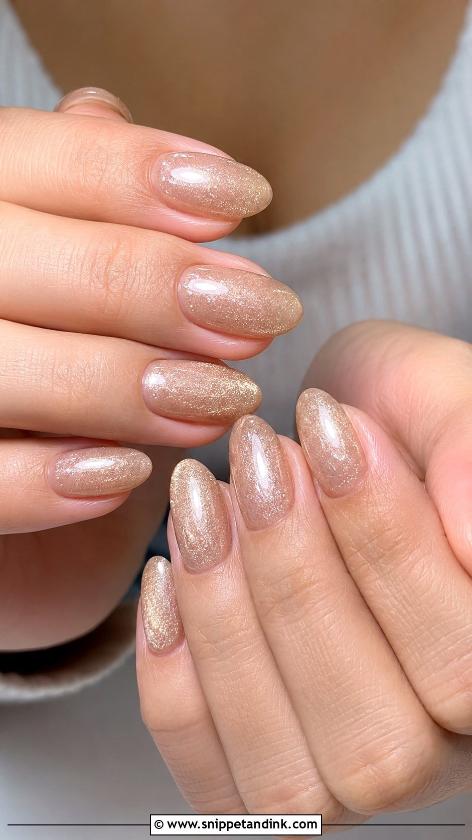Champagne Wedding Nails - Snippet and Ink - 35 Wedding Nail Ideas
