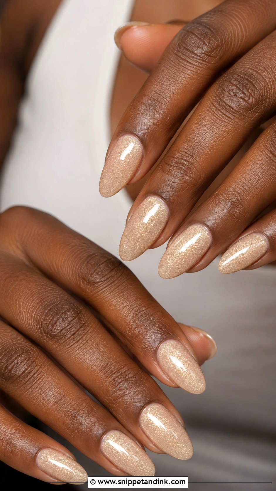 Champagne Wedding Nails For Black Women - Snippet and Ink - 20 Wedding Nails Black Women