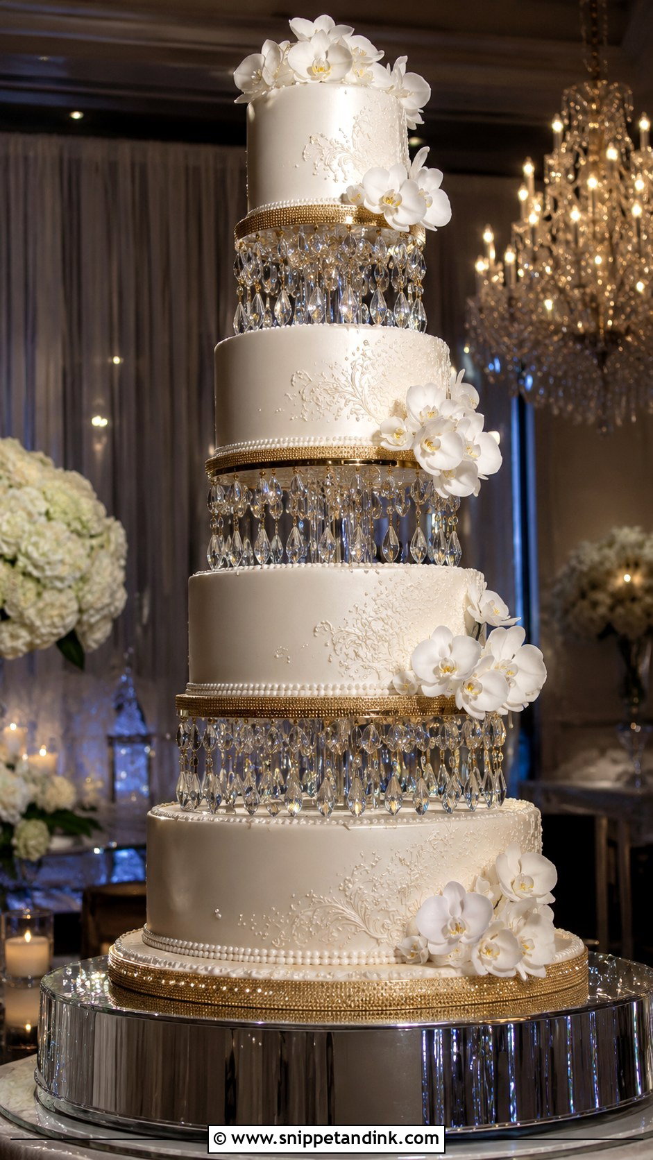 Chandelier Wedding Cake - Snippet and Ink - 20 Extravagant Wedding Cakes