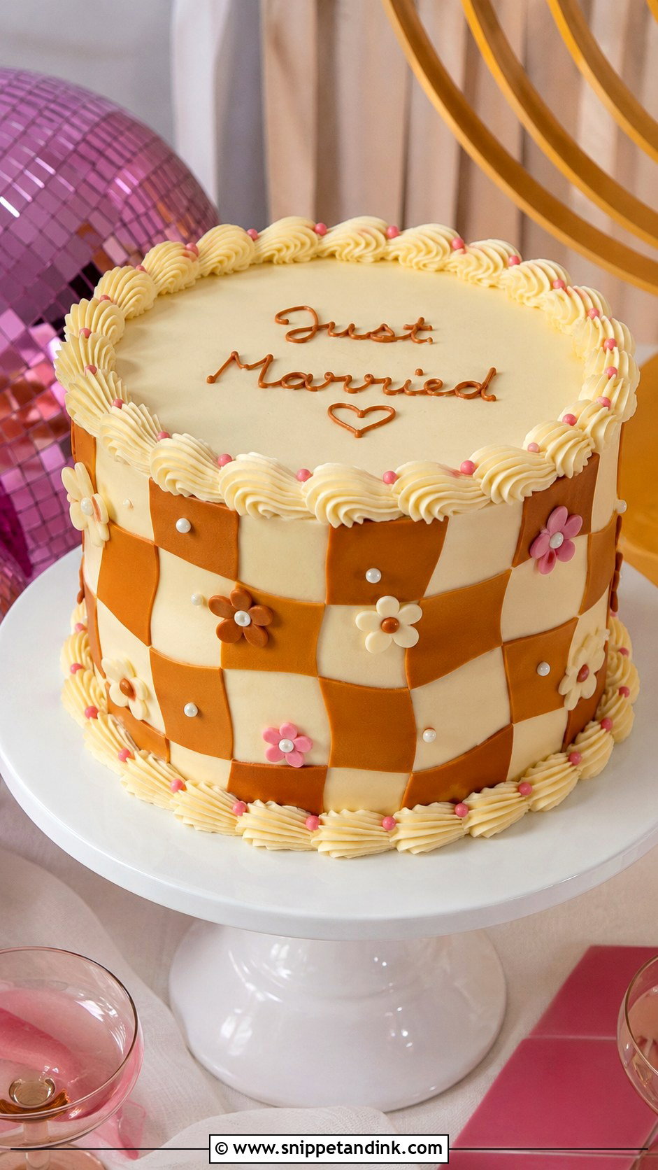 Checkerboard Wedding Cake - Snippet and Ink - 20 Groovy Wedding Cake Ideas