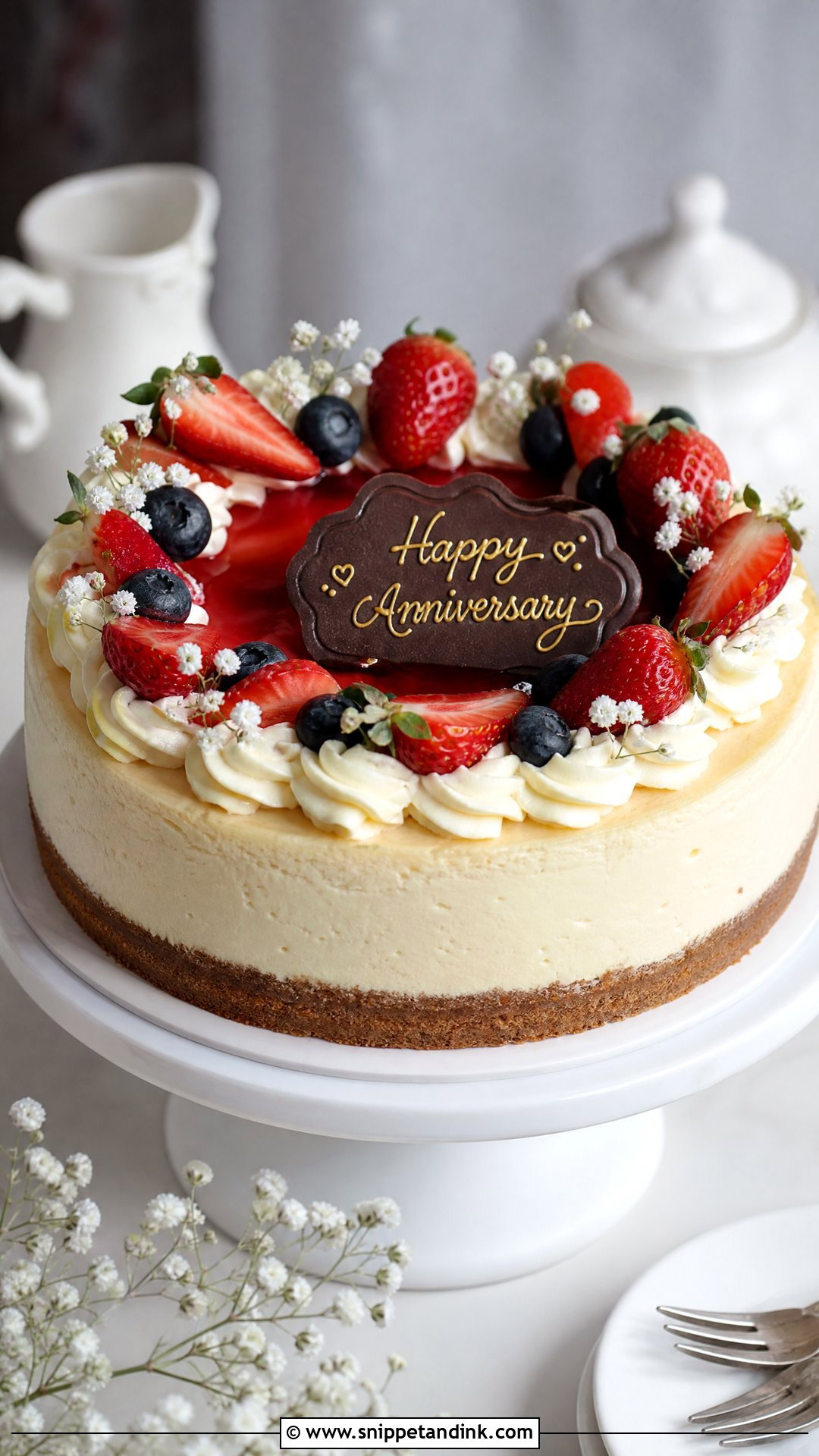 Cheesecake Anniversary Cake - Snippet and Ink - 35 Anniversary Cake Ideas