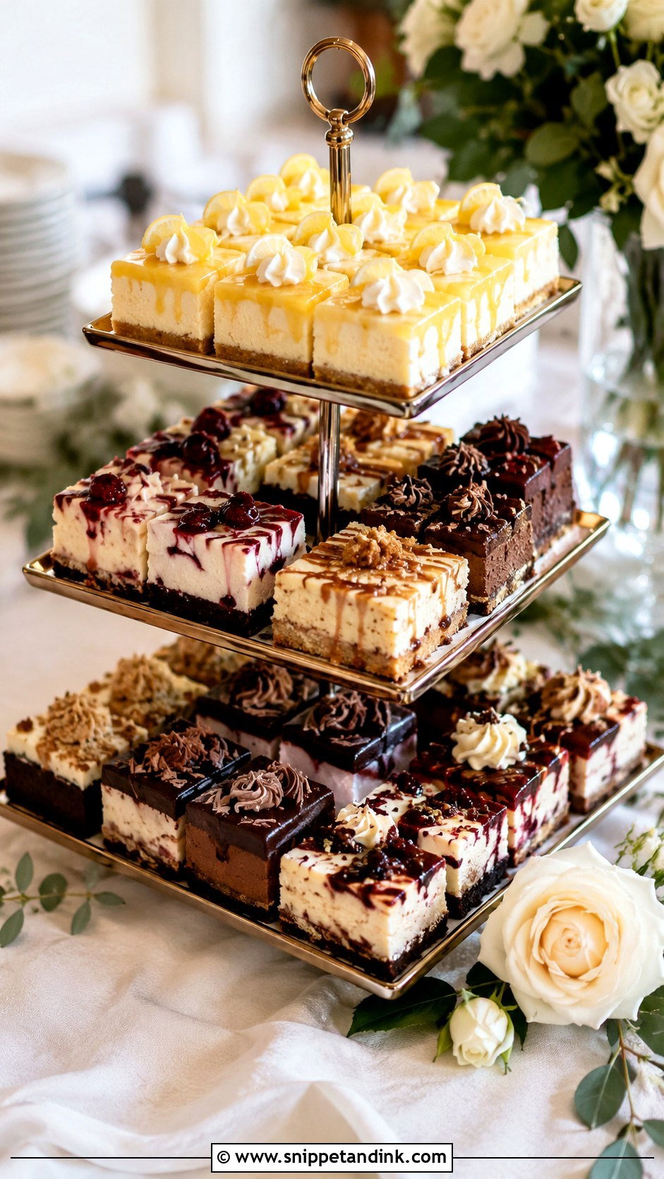 Cheesecake Bar Wedding Cake - Snippet and Ink - 20 Cheesecakes for Weddings