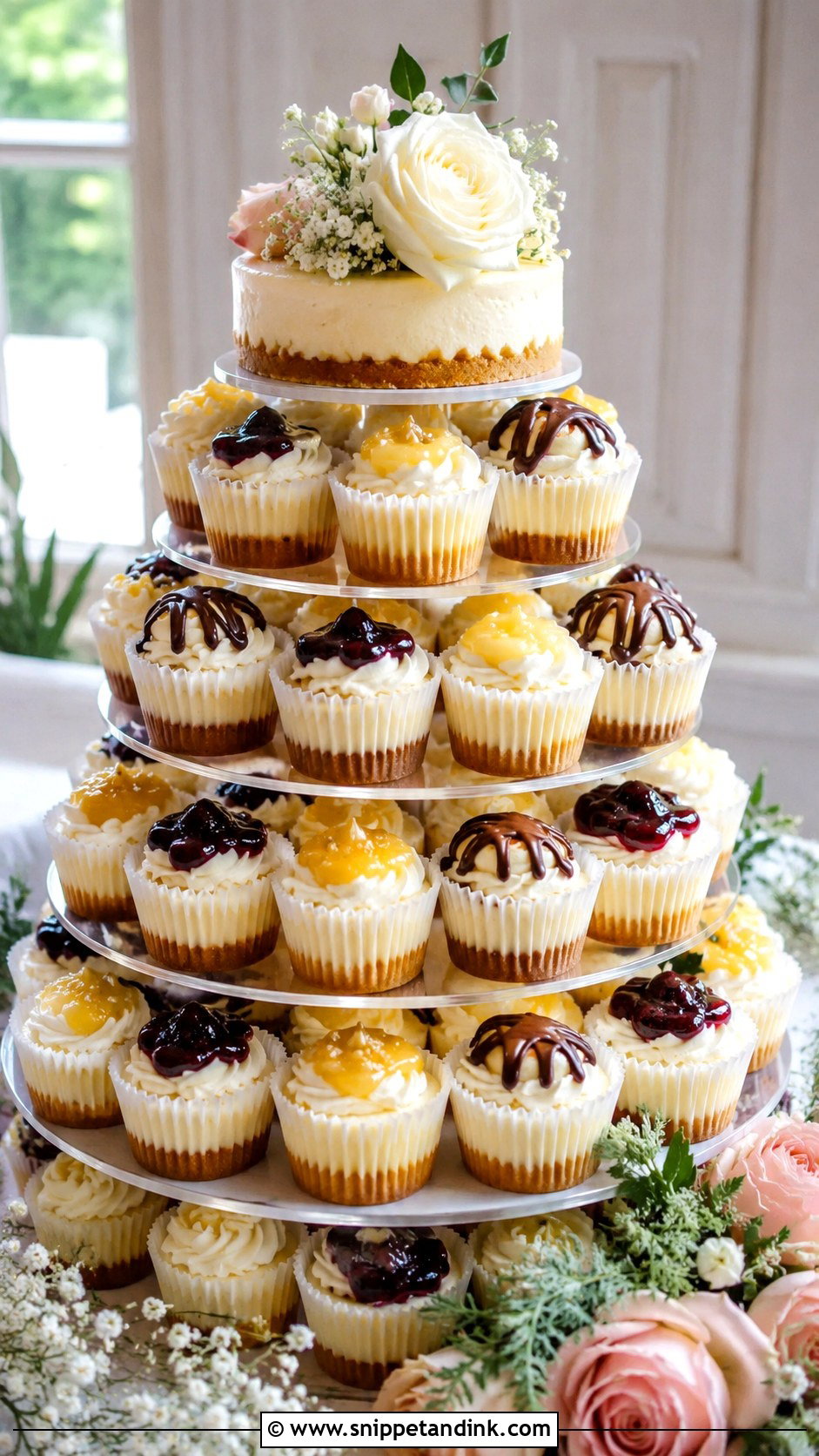 Cheesecake Cupcake Wedding Cake - Snippet and Ink - 20 Cheesecake Wedding Cake Ideas