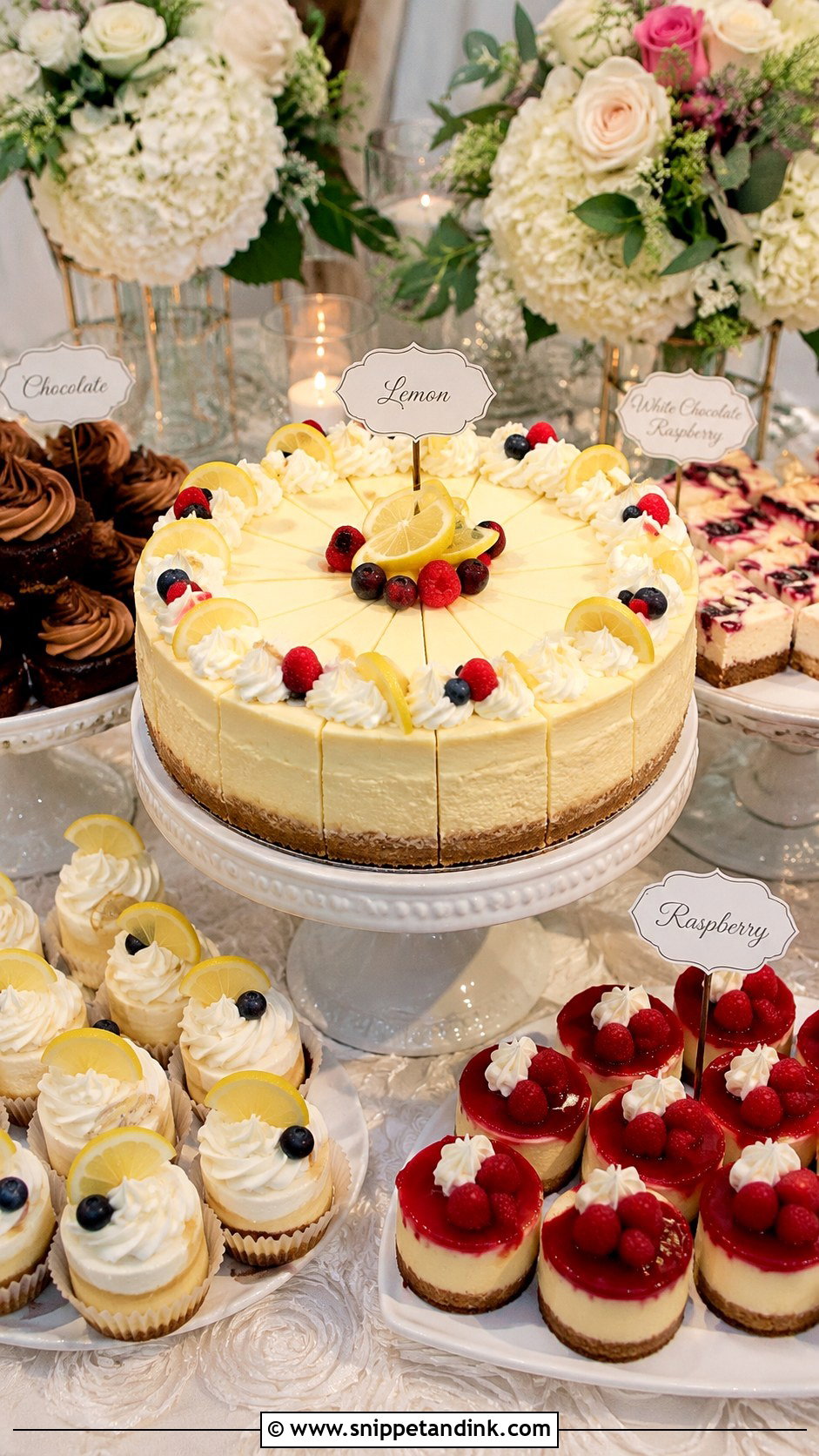 Cheesecake Dessert Table For Weddings - Snippet and Ink - 20 Cheesecakes for Weddings